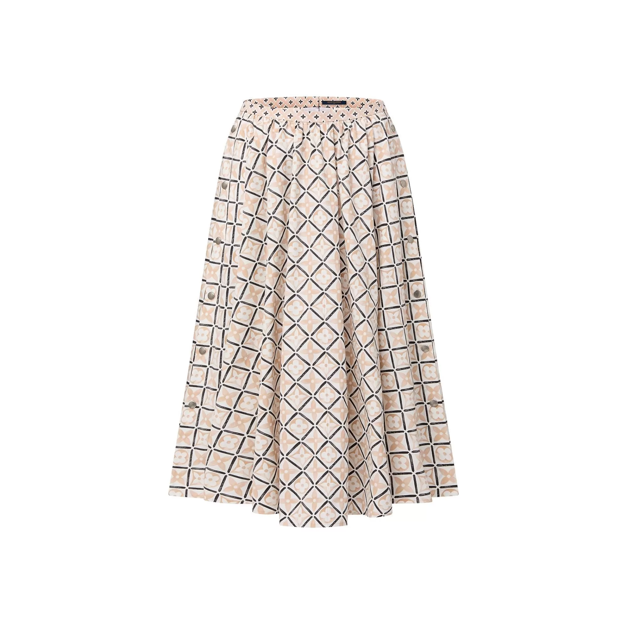 Cheap Louis Vuitton Monogram Flower Tile Midi Skirt Champagne