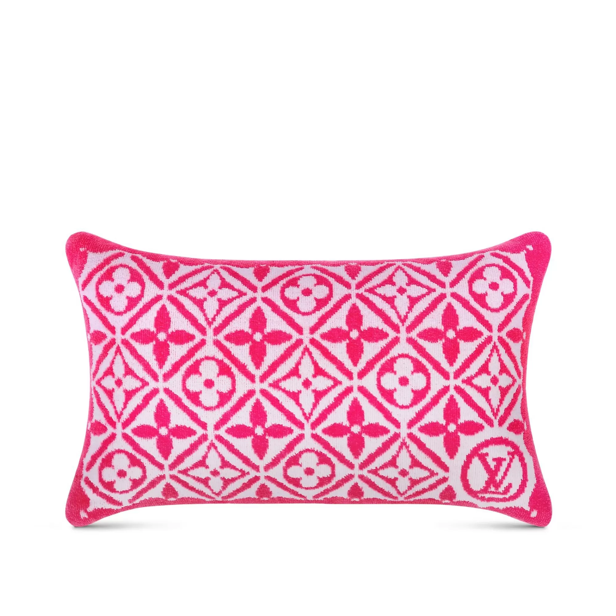 Best Sale Louis Vuitton Monogram Flower Tile Small Beach Pillow Light Pink