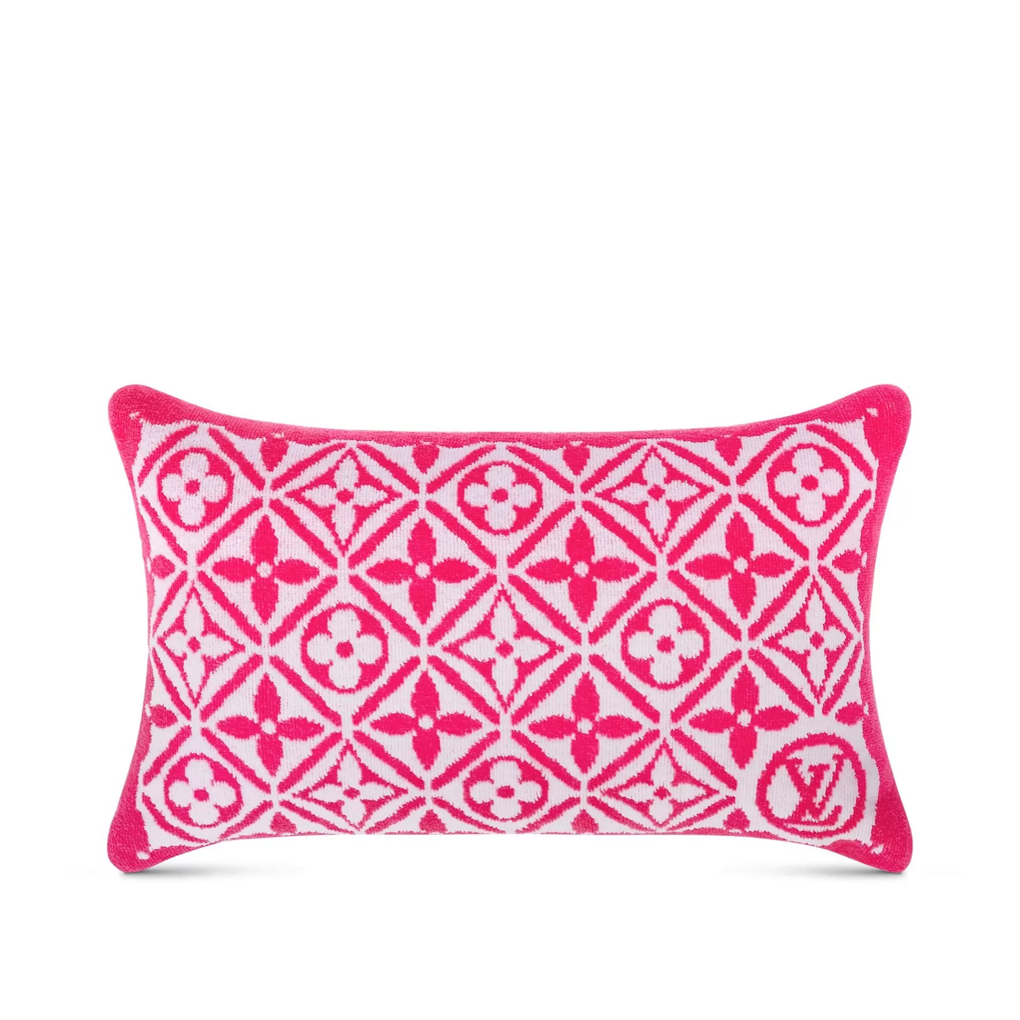 Best Sale Louis Vuitton Monogram Flower Tile Small Beach Pillow Light Pink