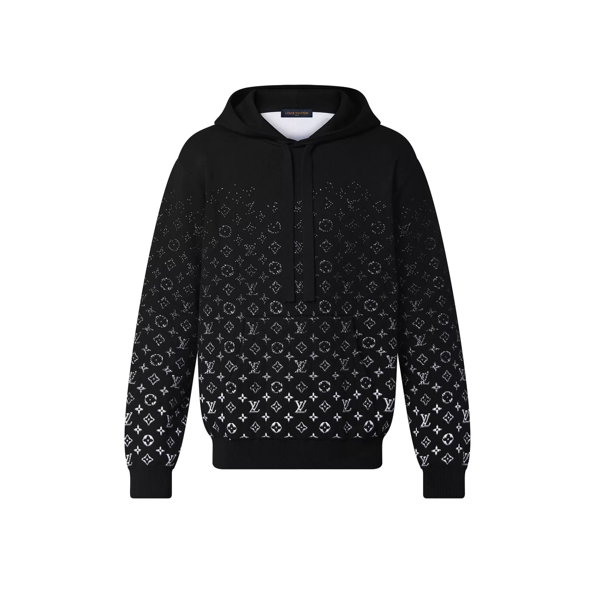 Discount Louis Vuitton Monogram Gradient Hoodie Noir Blanc