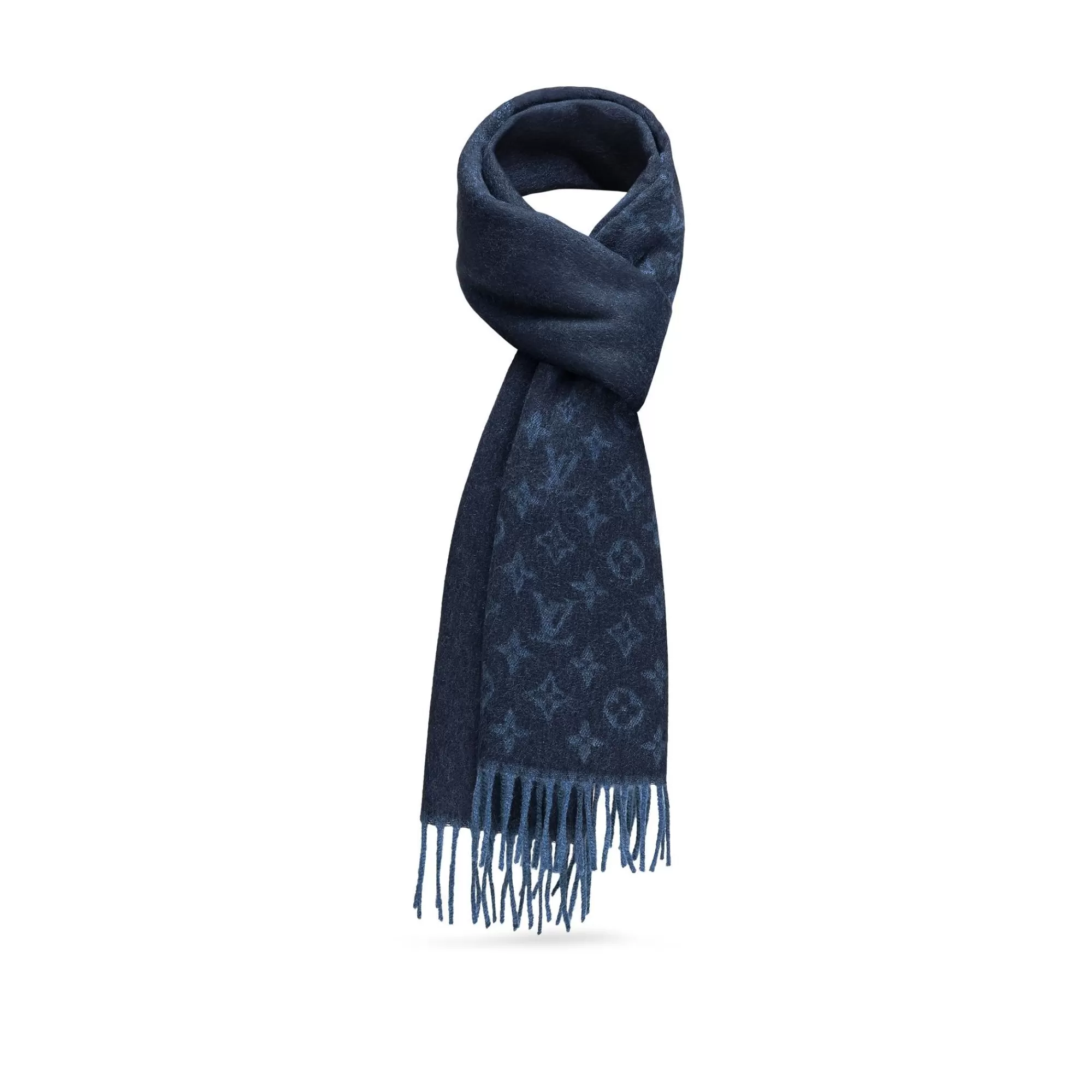 Flash Sale Louis Vuitton Monogram Gradient Scarf Navy Blue