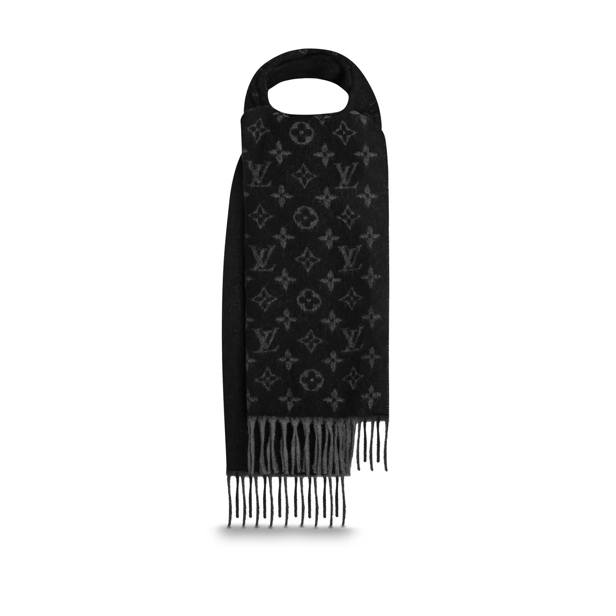 Store Louis Vuitton Monogram Gradient Scarf Black