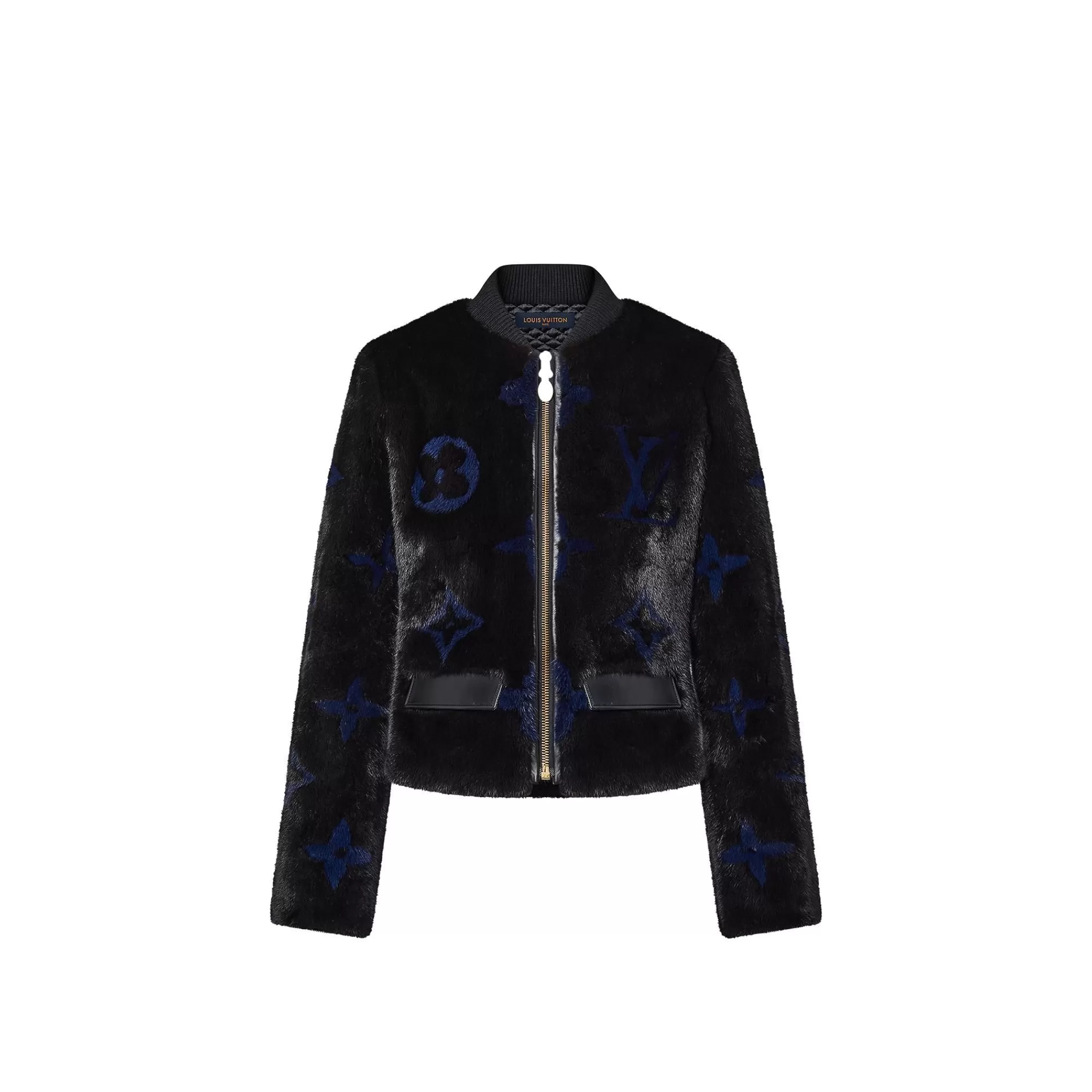 Best Sale Louis Vuitton Monogram Intarsia Mink Jacket