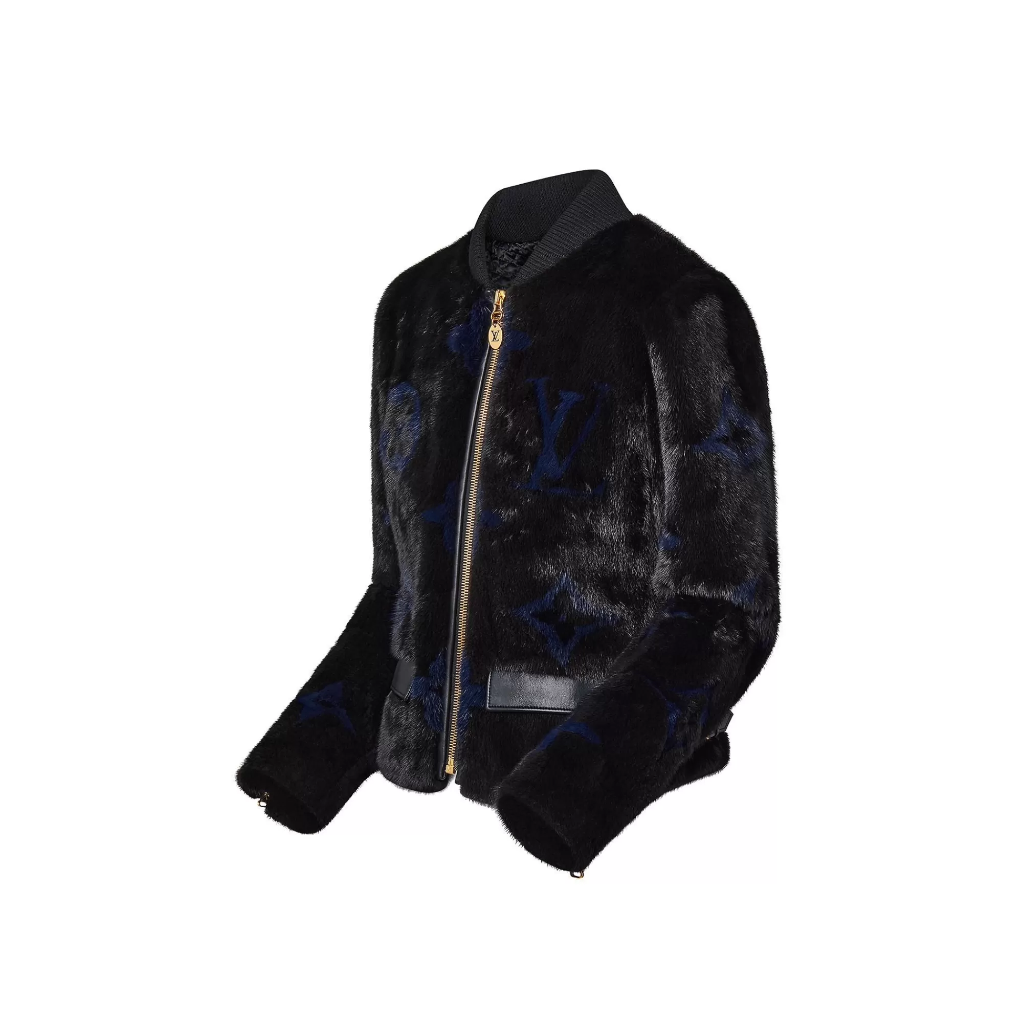 Best Sale Louis Vuitton Monogram Intarsia Mink Jacket