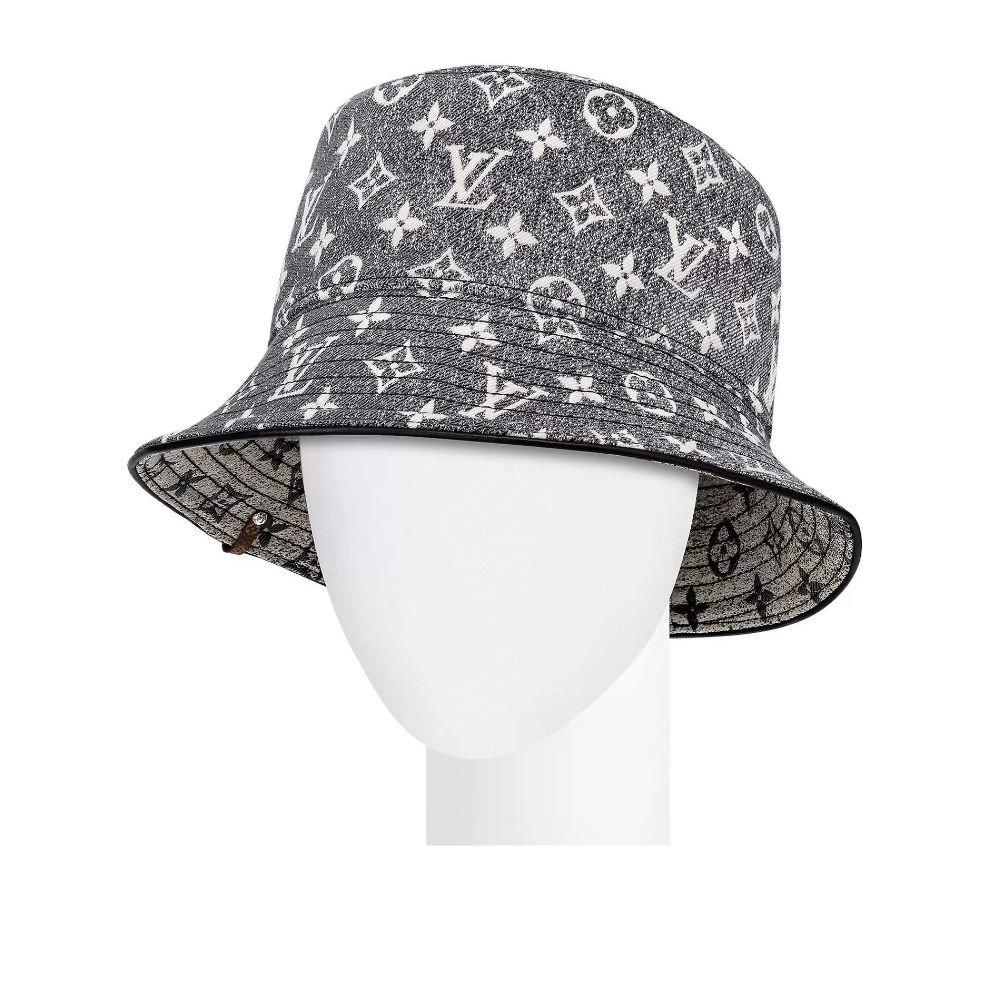 Fashion Louis Vuitton Monogram Jacquard Denim Bucket Hat
