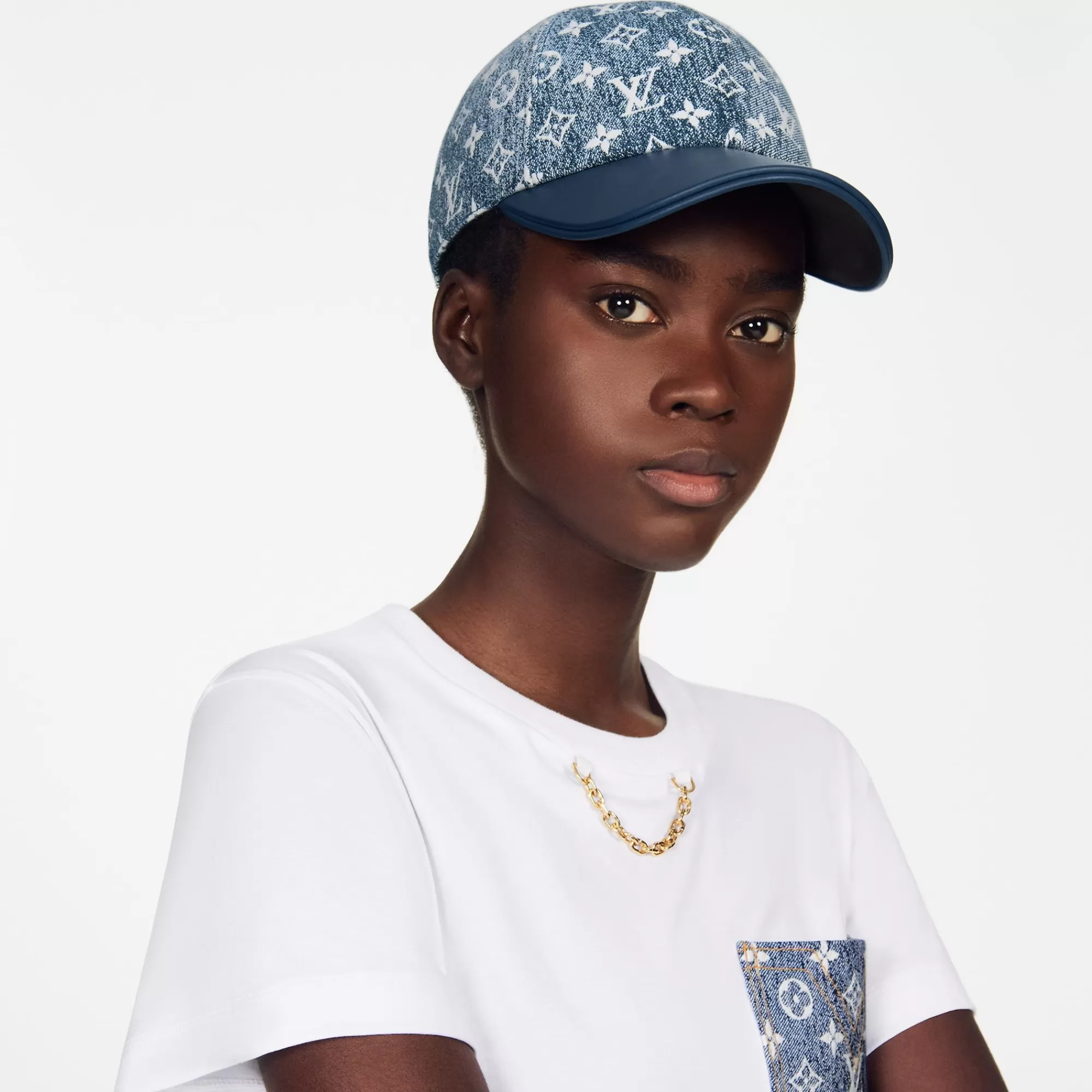 New Louis Vuitton Monogram Jacquard Denim Cap