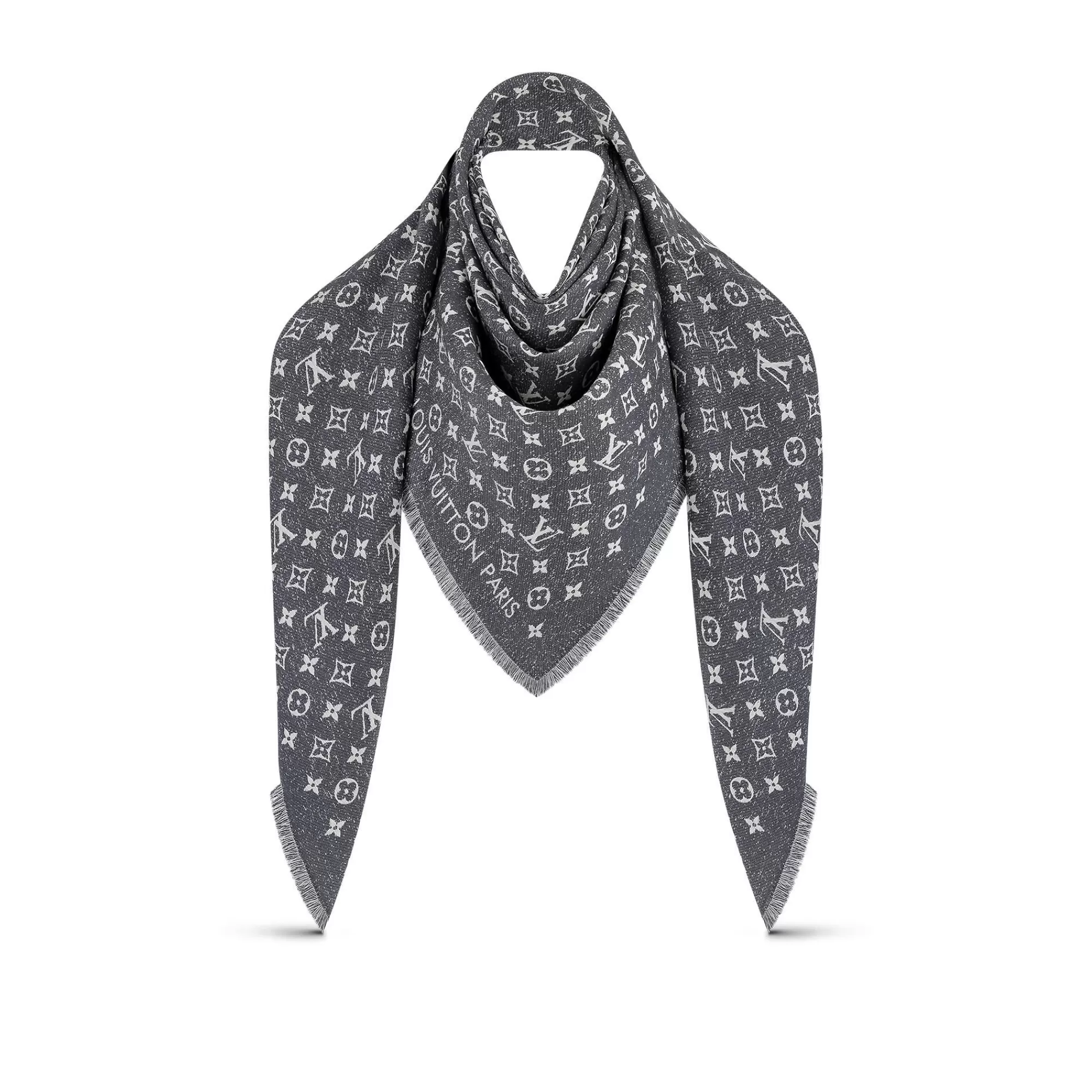 Best Sale Louis Vuitton Monogram Jacquard Denim Shawl
