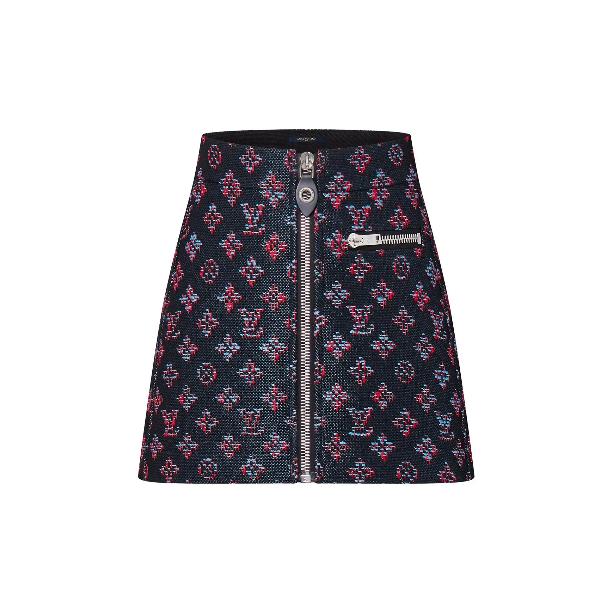 Online Louis Vuitton Monogram Jacquard Zip-Up Mini Skirt