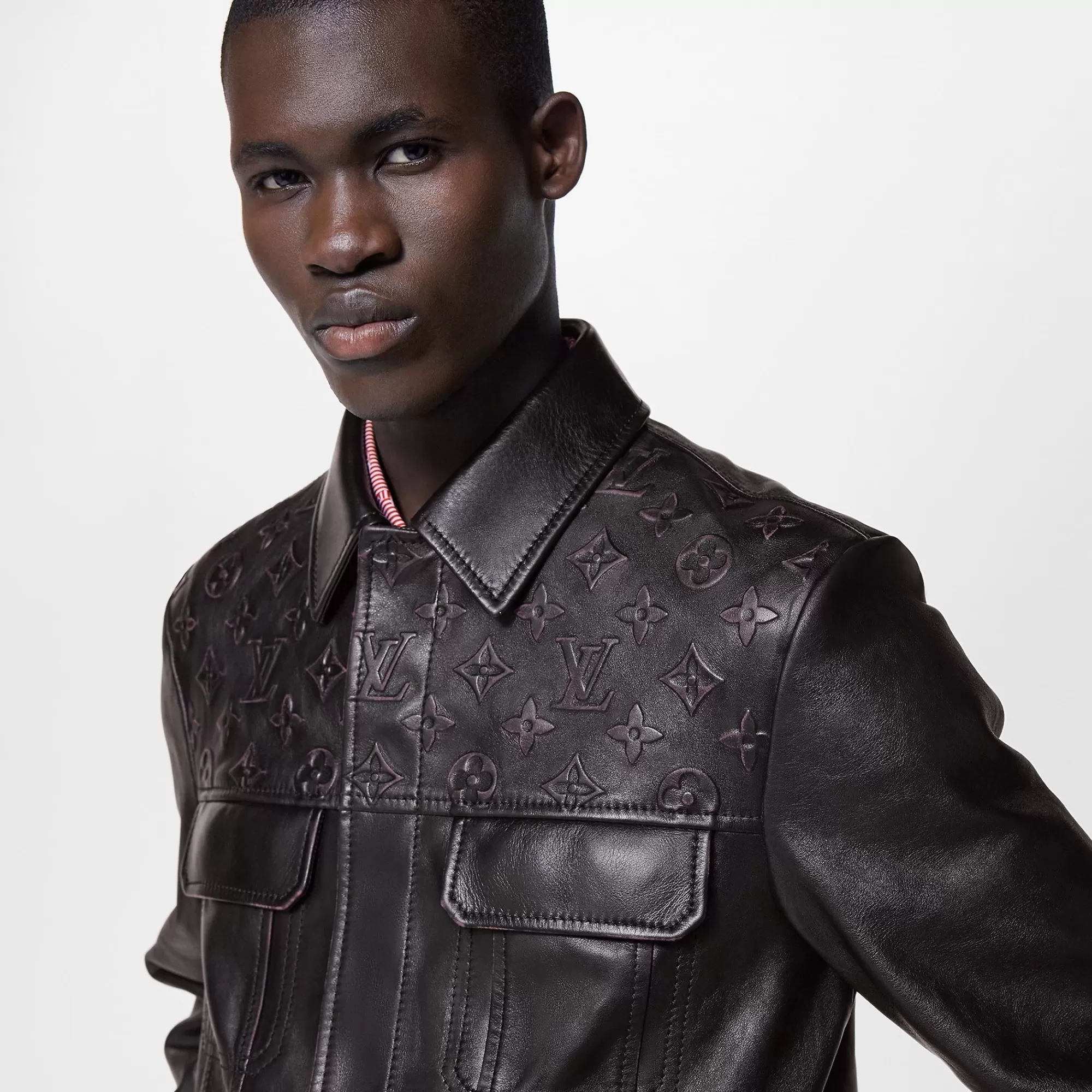 Online Louis Vuitton Monogram Leather Trucker Jacket