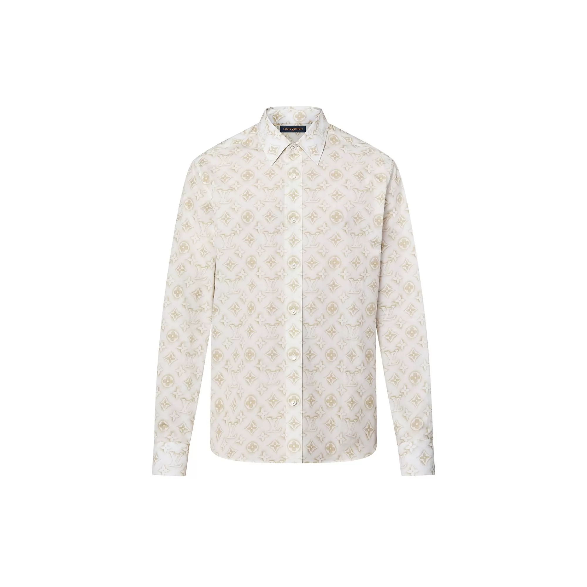Best Louis Vuitton Monogram Long-Sleeved Cotton Shirt