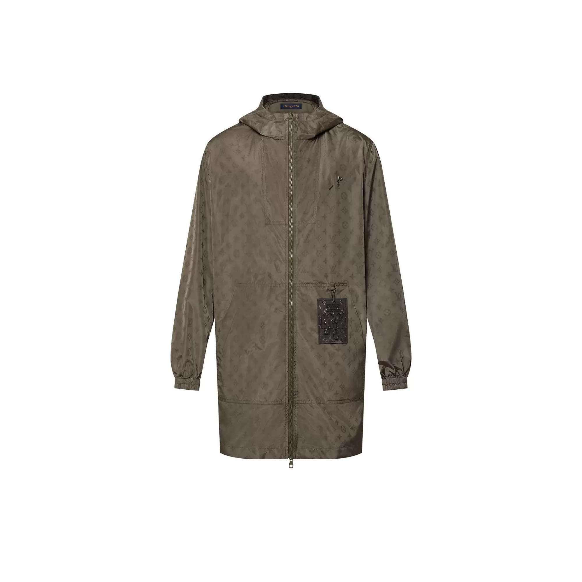 Outlet Louis Vuitton Monogram Mid-Length Nylon Windbreaker Tarmac