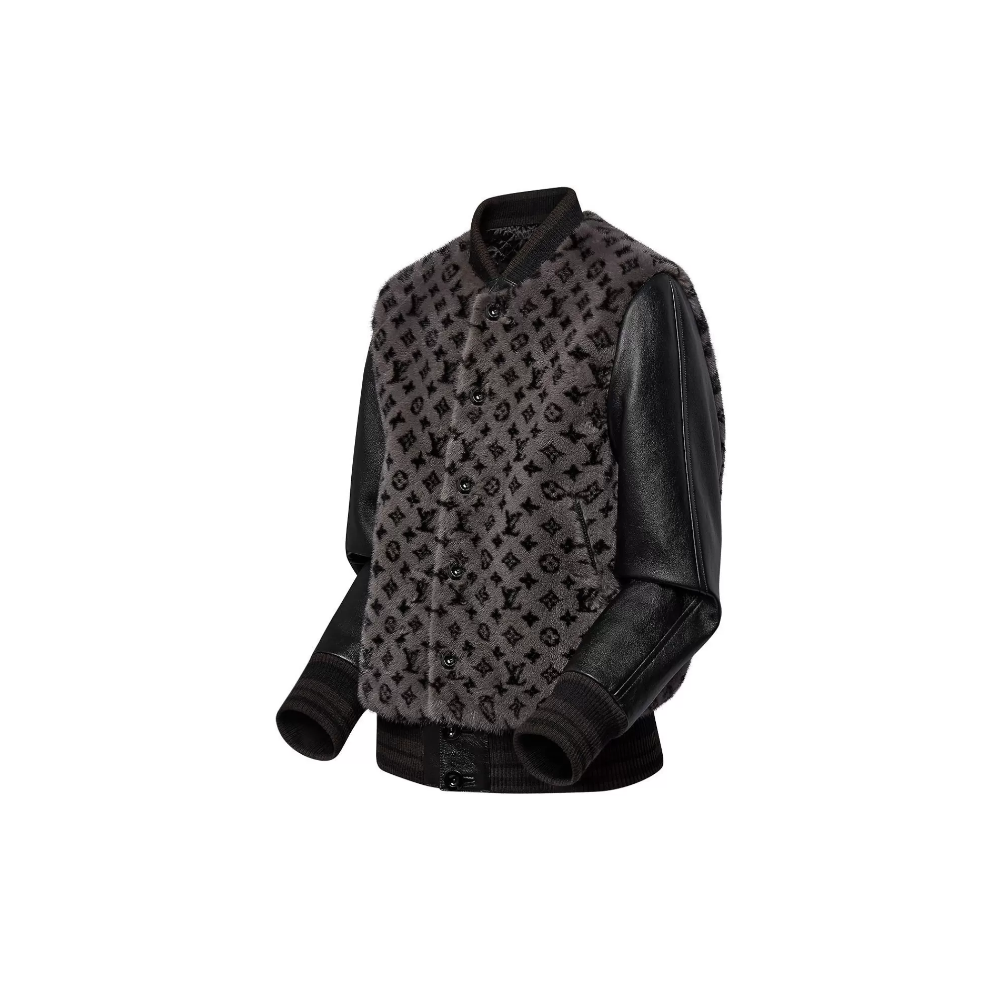 Best Louis Vuitton Monogram Mink Varsity Jacket