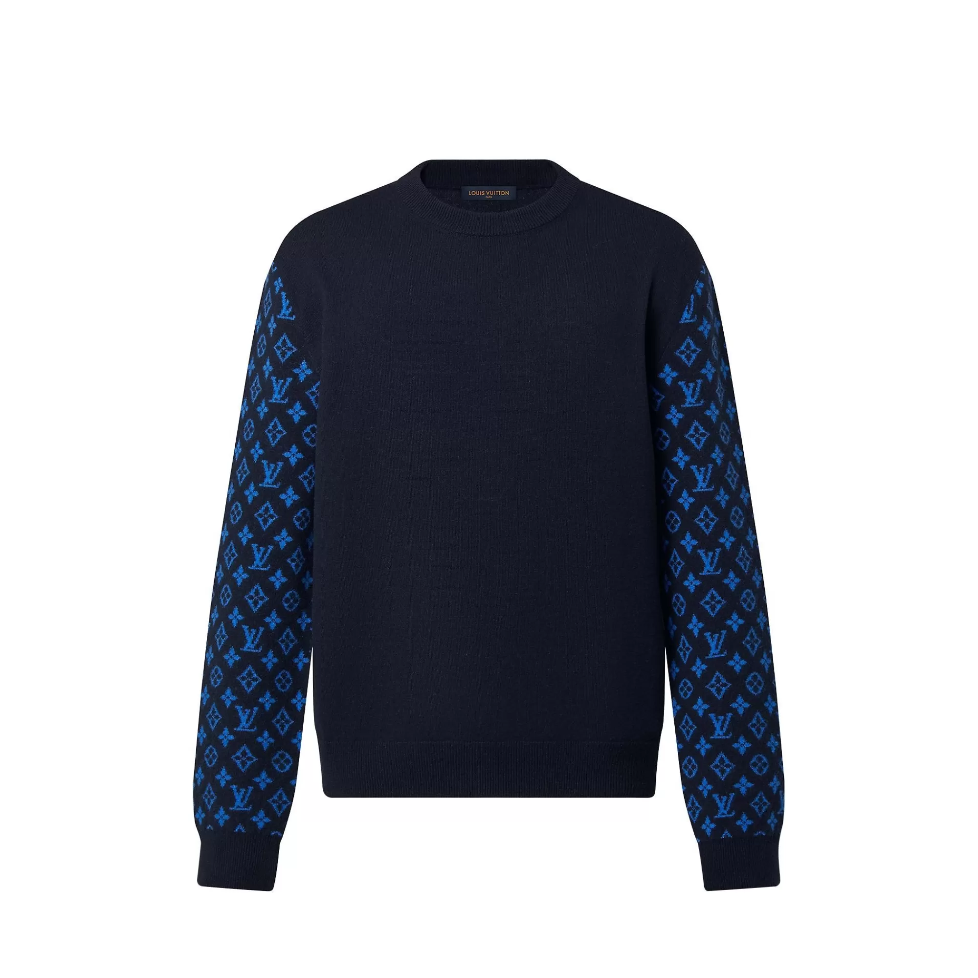 Shop Louis Vuitton Monogram Mix Cashmere Crewneck