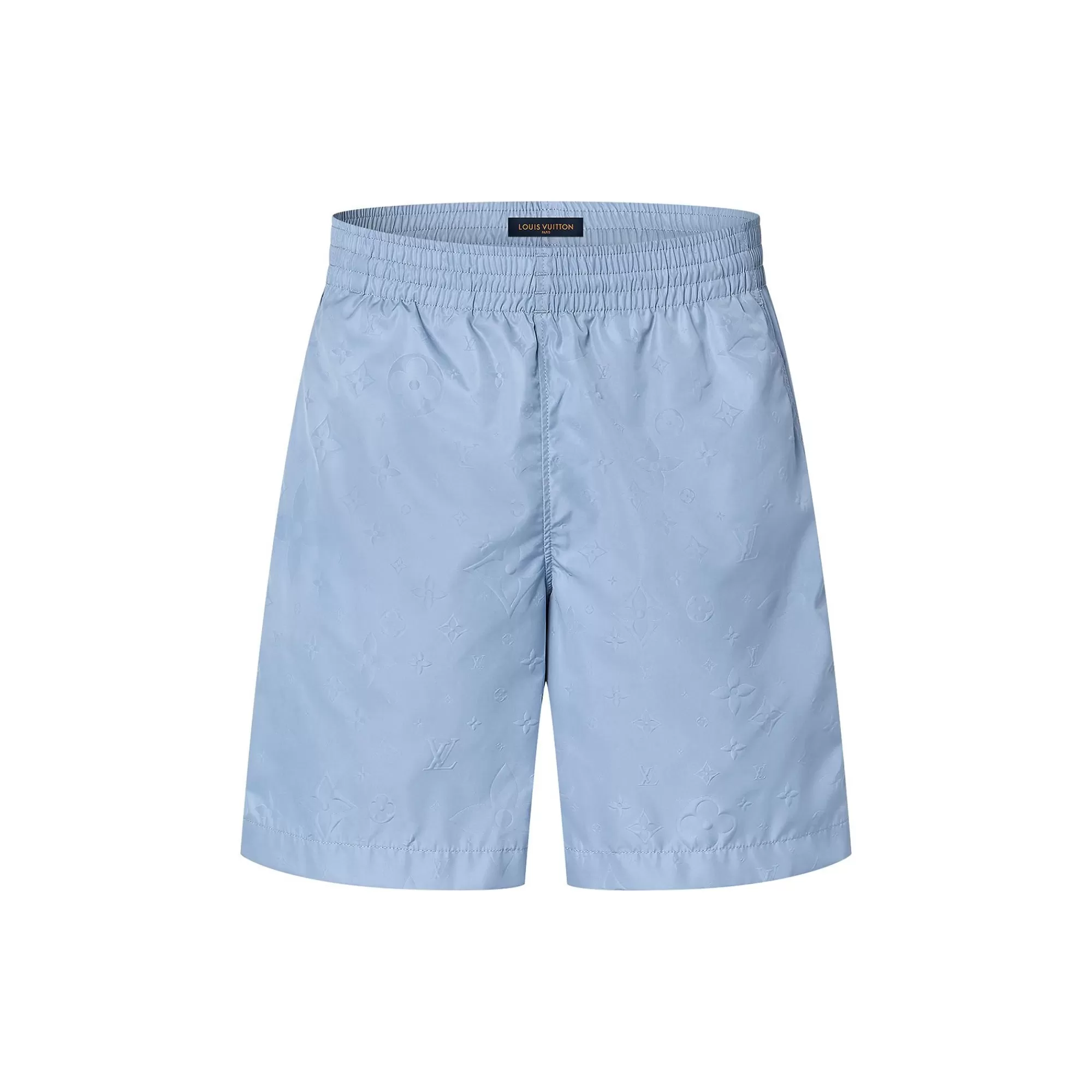Outlet Louis Vuitton Monogram Nylon Swim Board Shorts Grey Blue