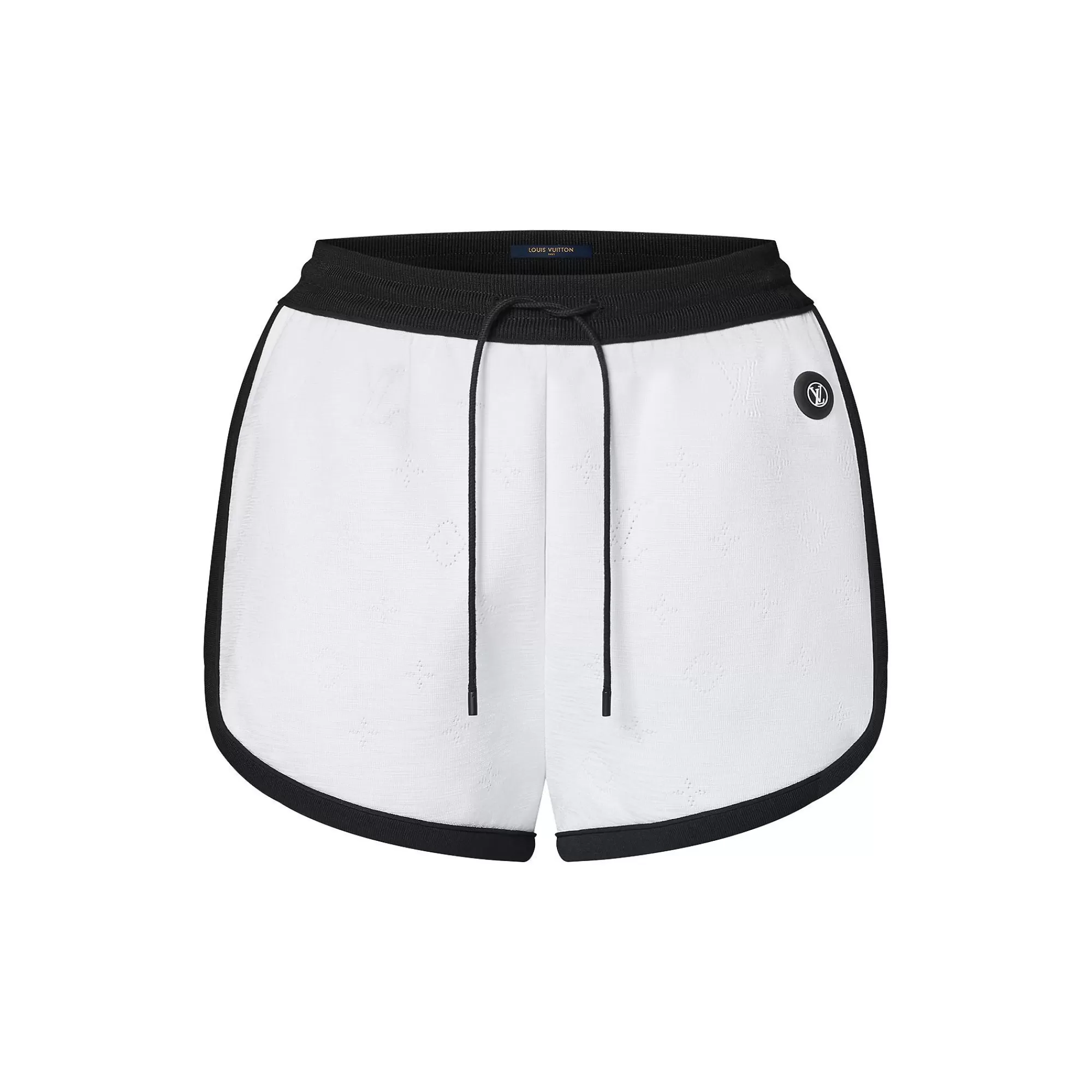 Shop Louis Vuitton Monogram Openwork Jogging Shorts