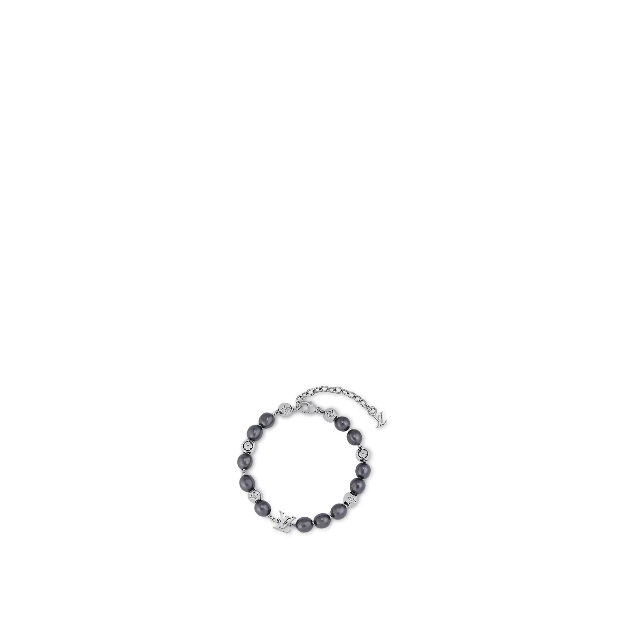 Cheap Louis Vuitton Monogram Pearls Bracelet Black
