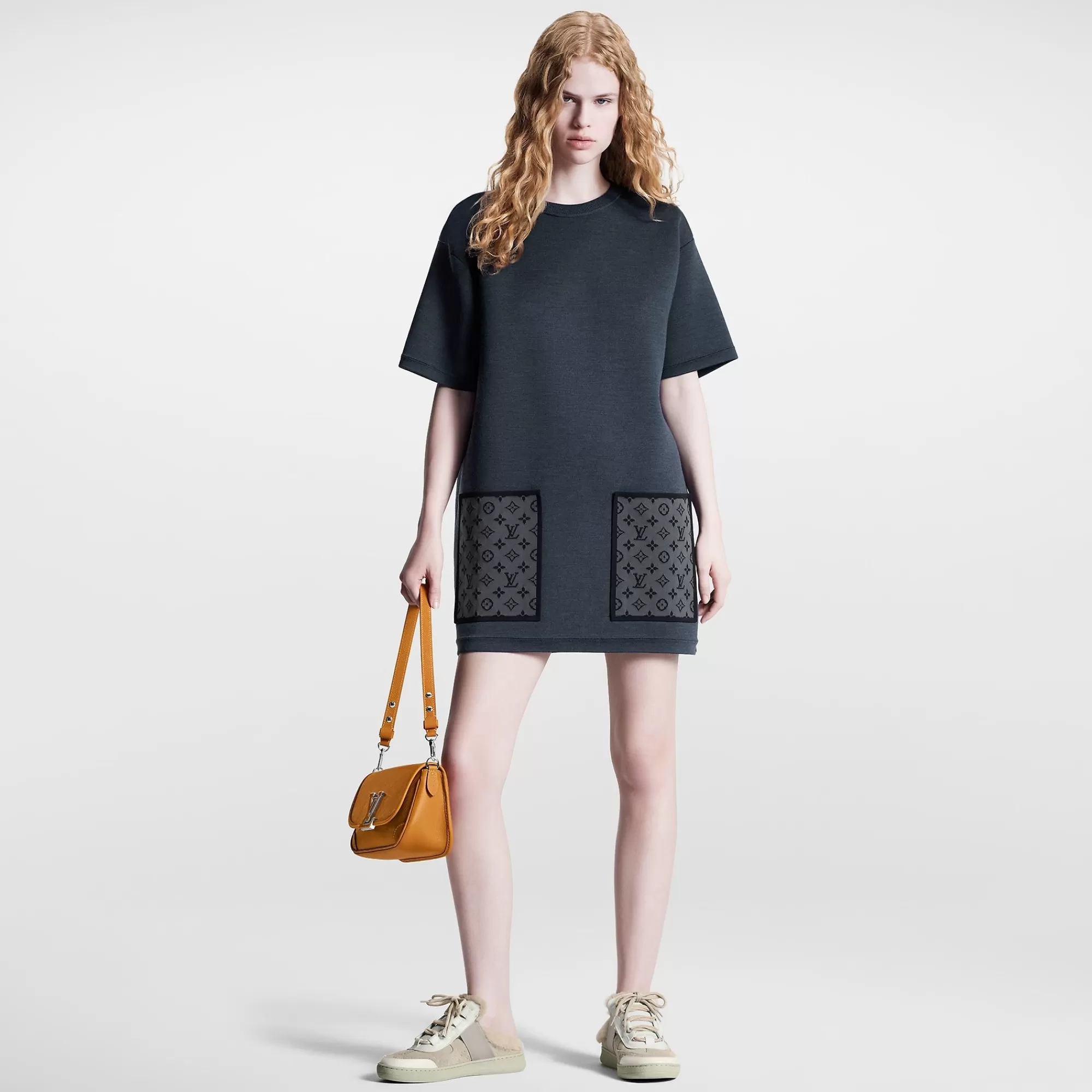 Fashion Louis Vuitton Monogram Pocket Knit T-Shirt Dress