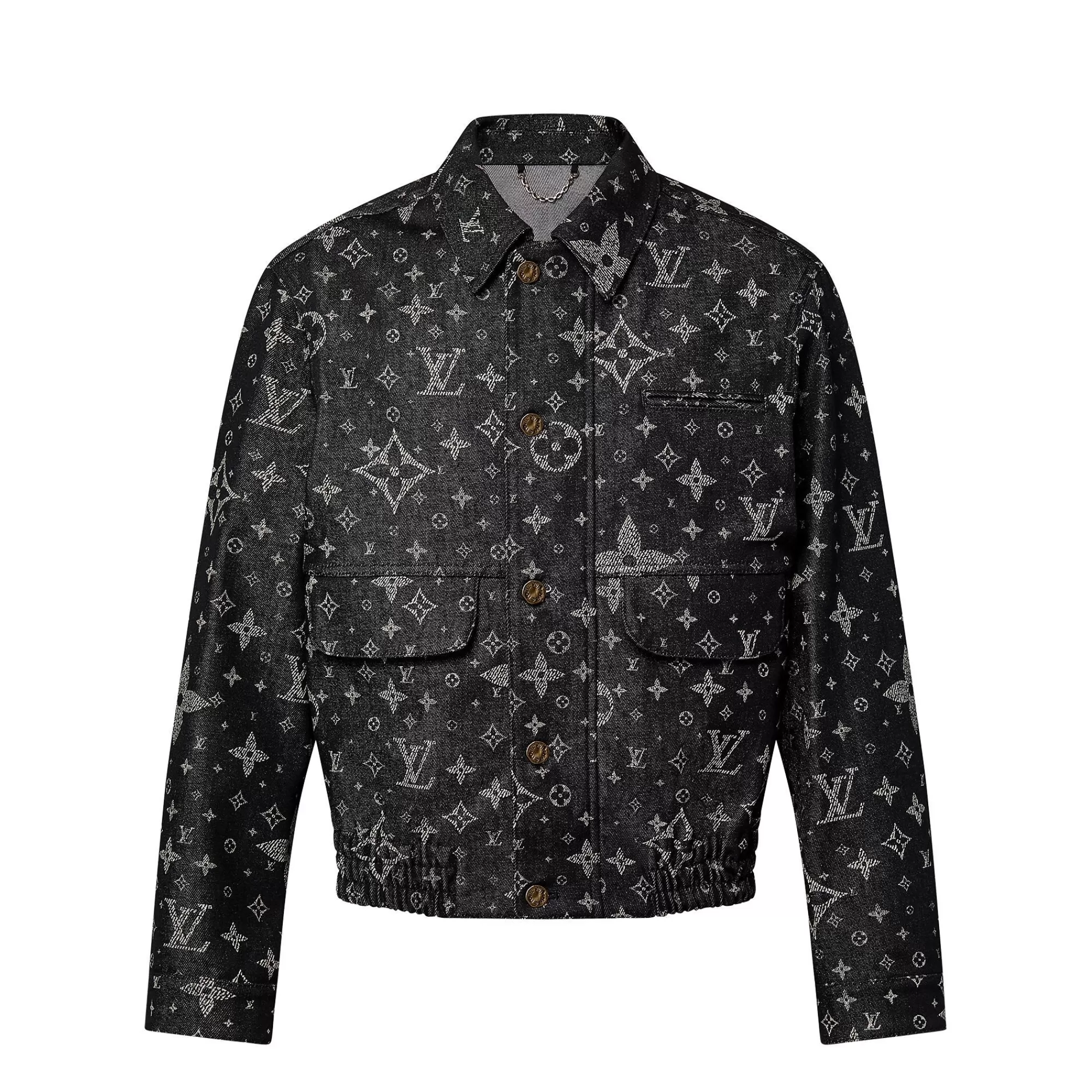 Shop Louis Vuitton Monogram Printed Denim Jacket