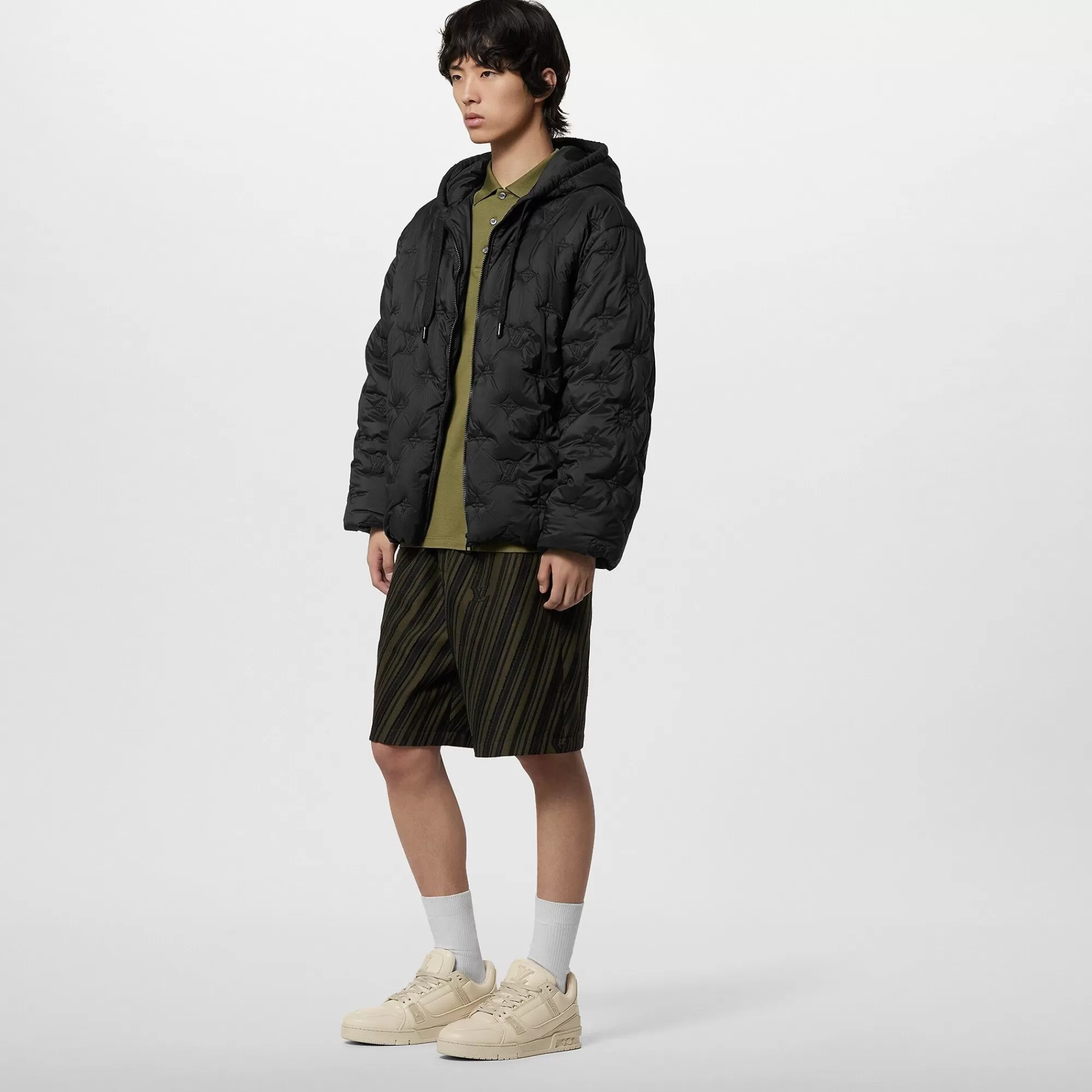 Cheap Louis Vuitton Monogram Quilted Hooded Blouson
