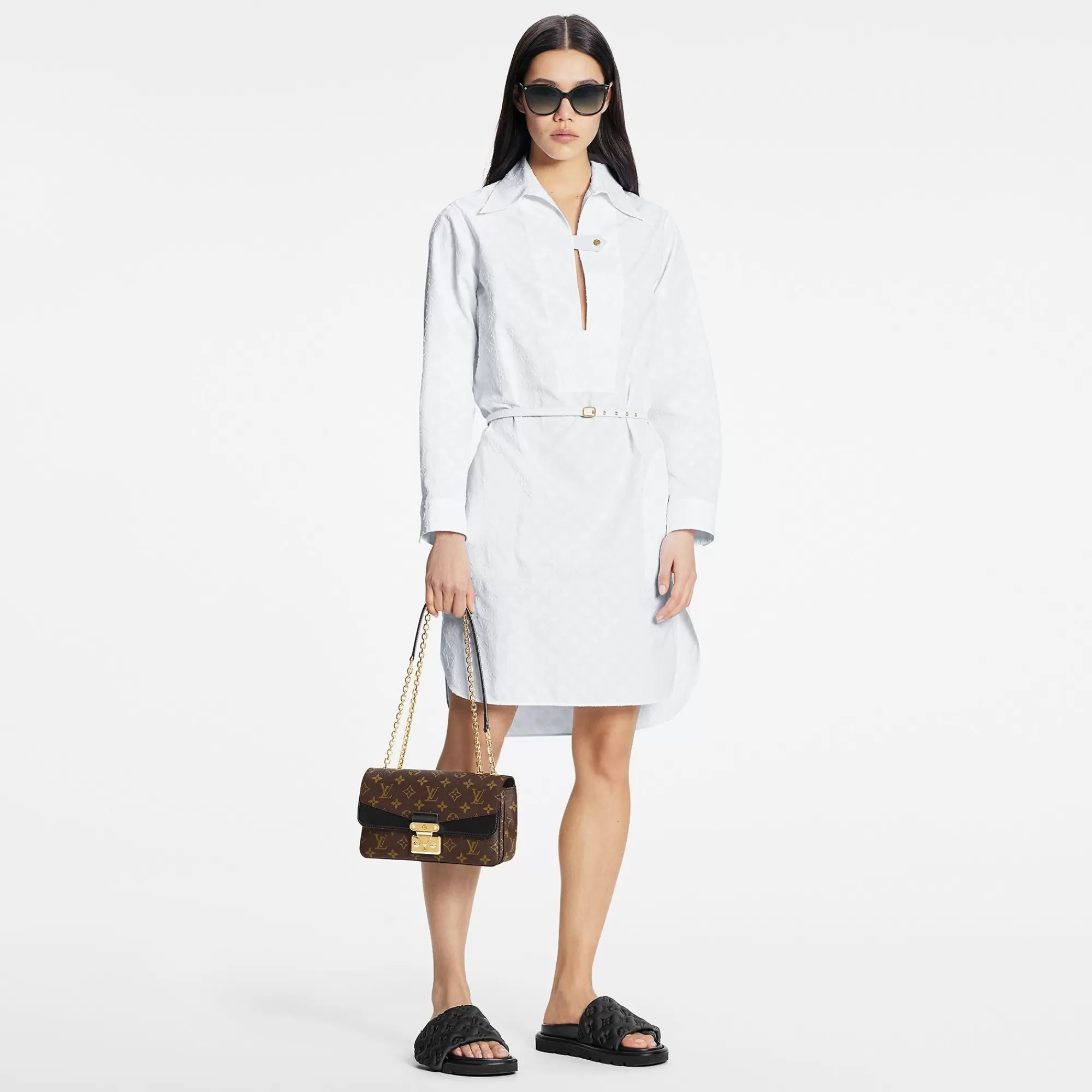 Online Louis Vuitton Monogram Relief Shirt Dress