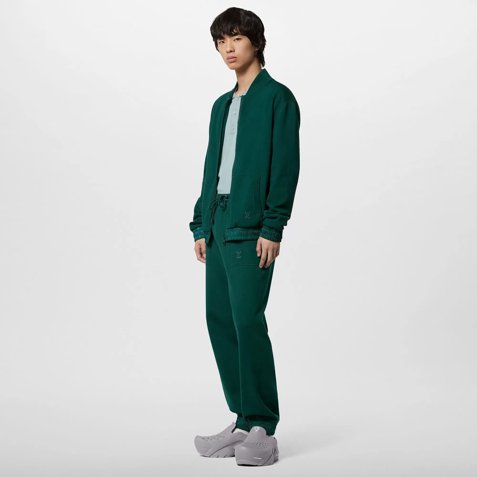 Store Louis Vuitton Monogram Reversible Cotton Bomber Pine Green