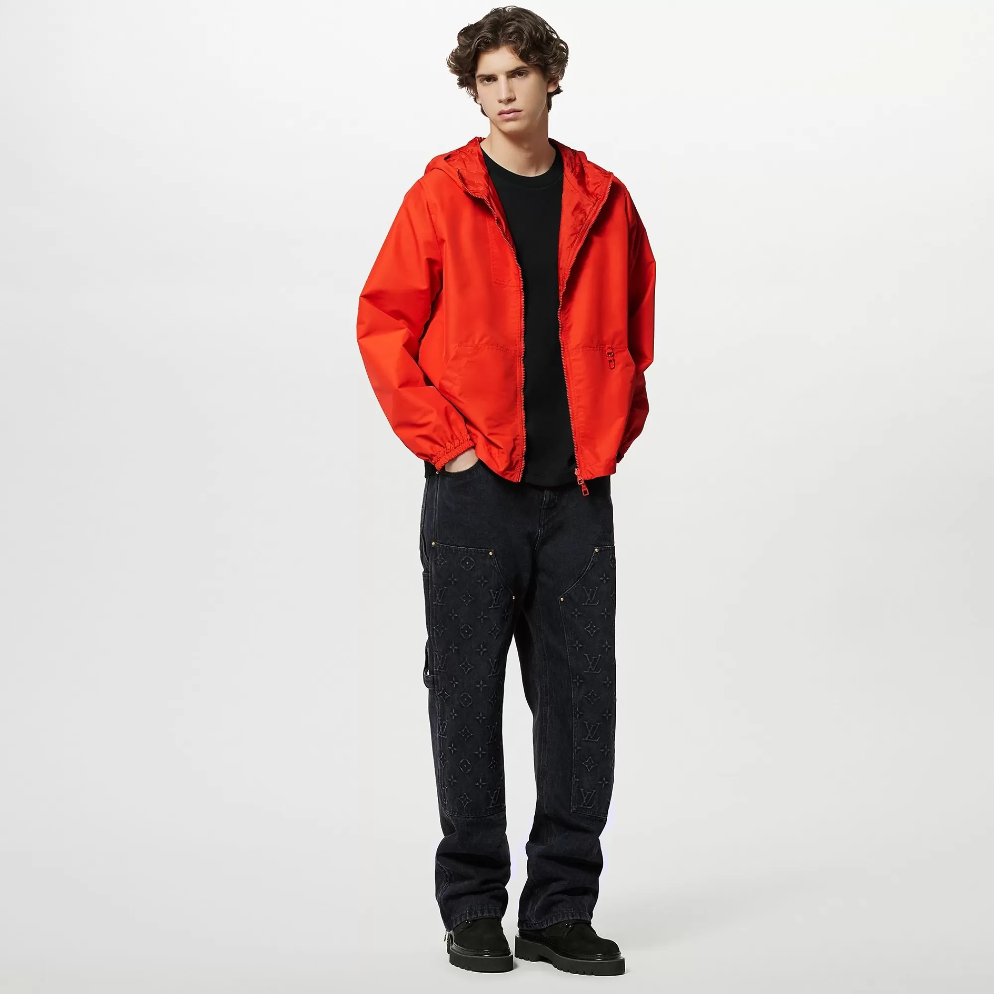 Clearance Louis Vuitton Monogram Reversible Nylon Windbreaker Red