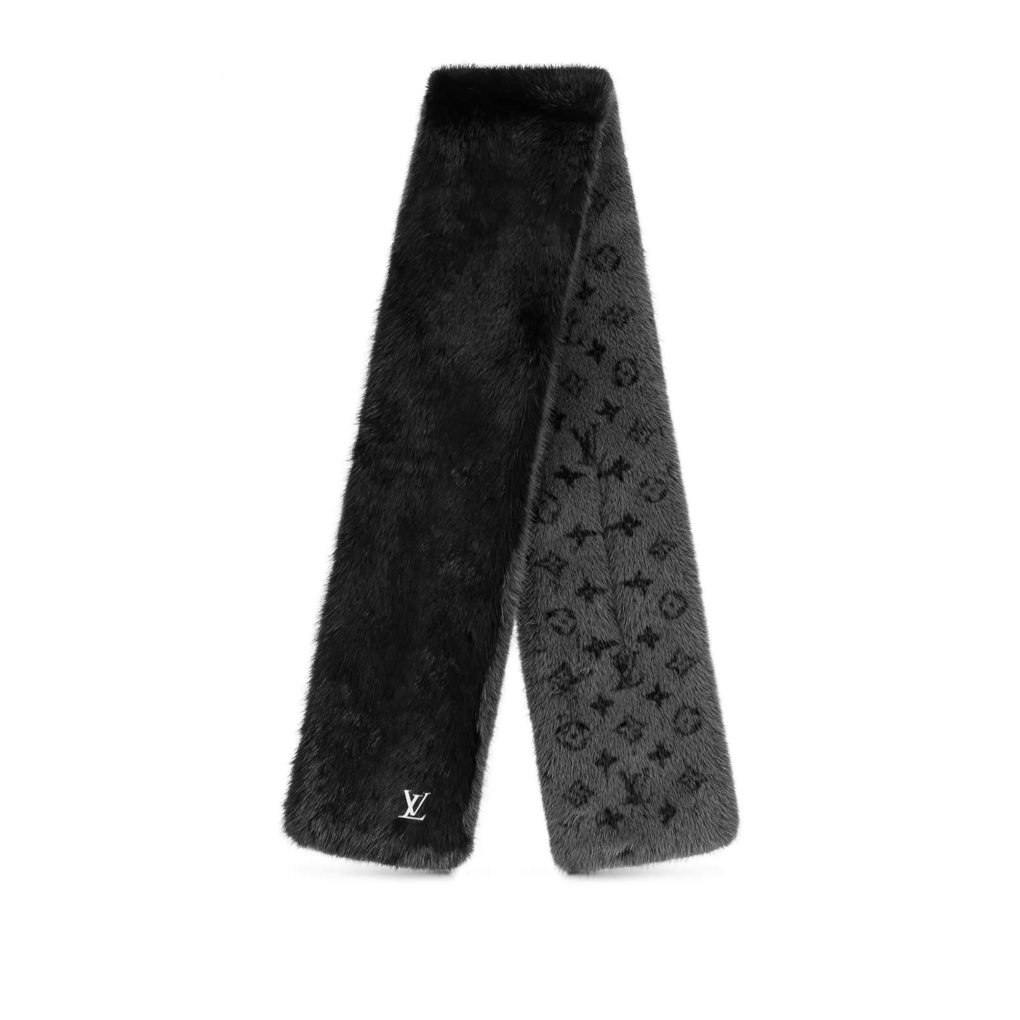 Outlet Louis Vuitton Monogram Reverso Fur Scarf