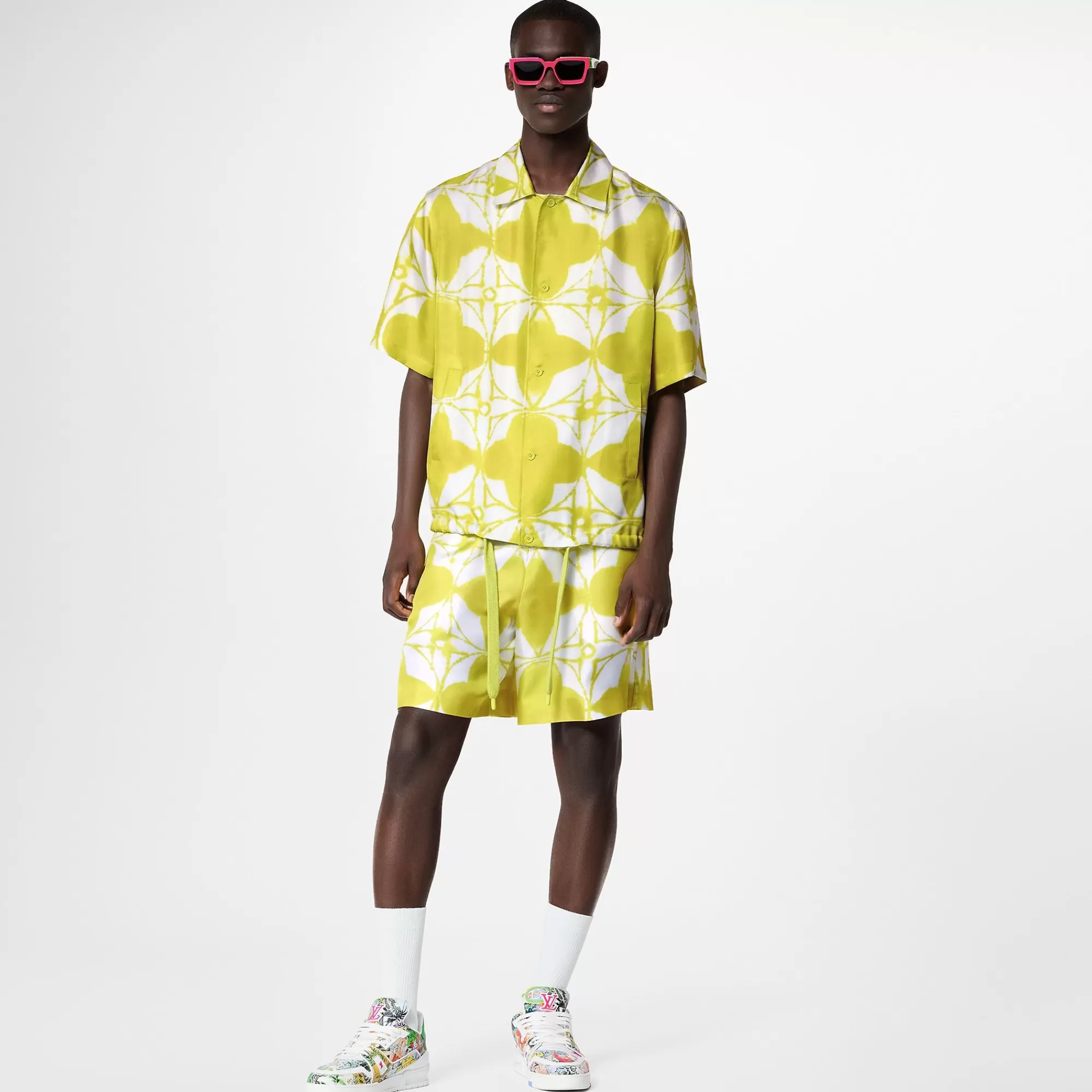 Clearance Louis Vuitton Monogram Shibori Short-Sleeved Shirt