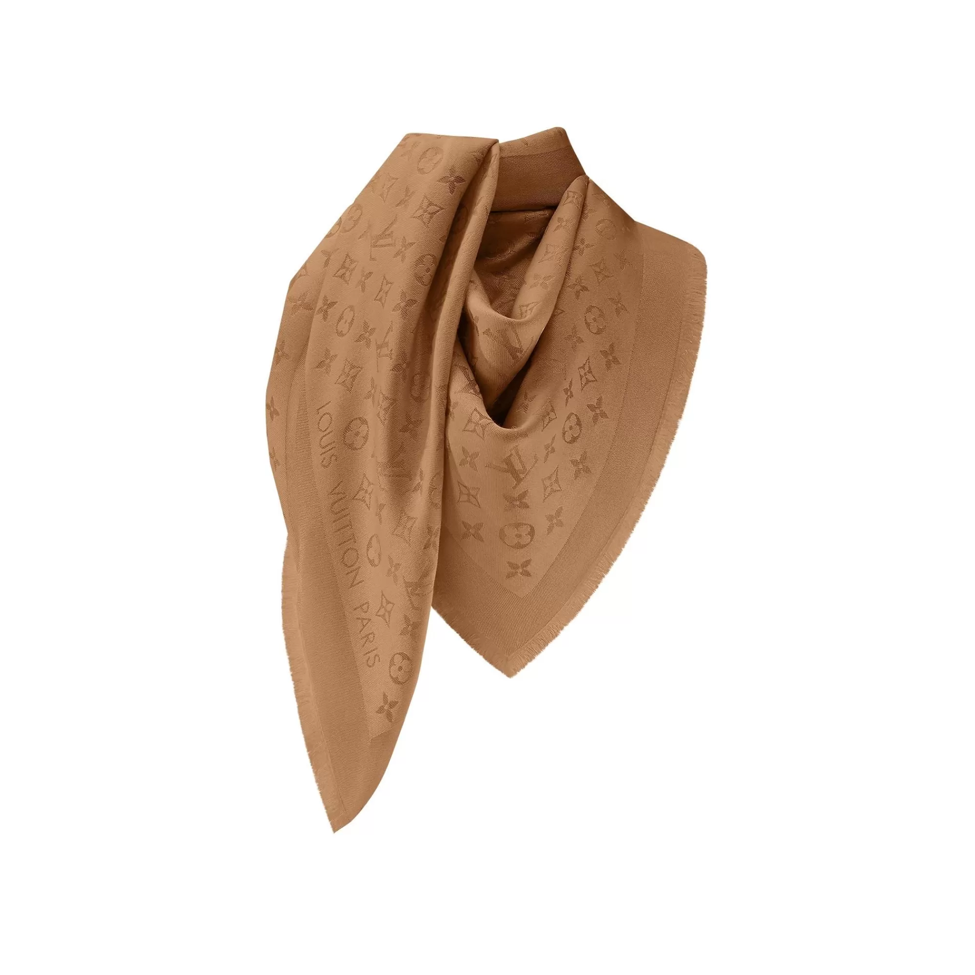 Best Louis Vuitton Monogram Shine Shawl Tan