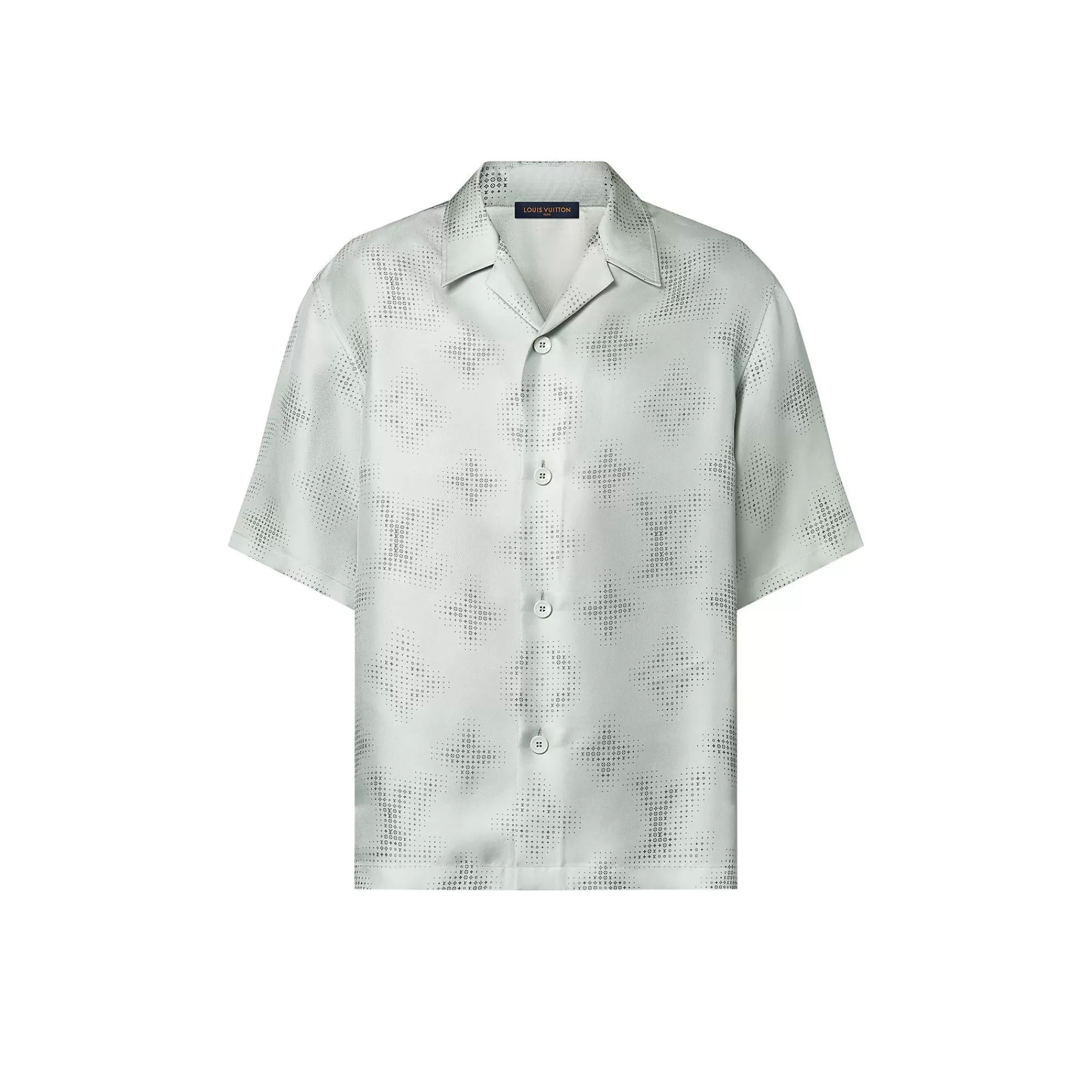 Shop Louis Vuitton Monogram Short-Sleeved Printed Silk Shirt