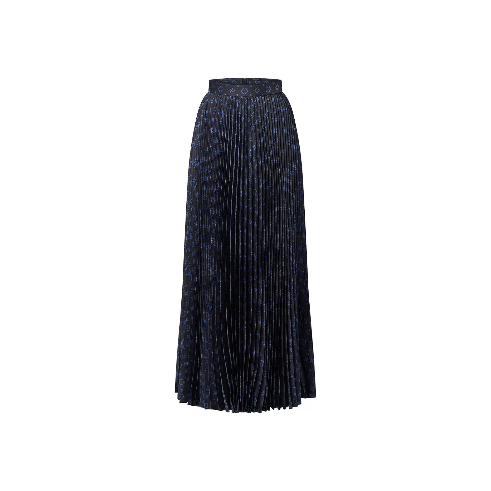Best Louis Vuitton Monogram Silk Pleated Skirt