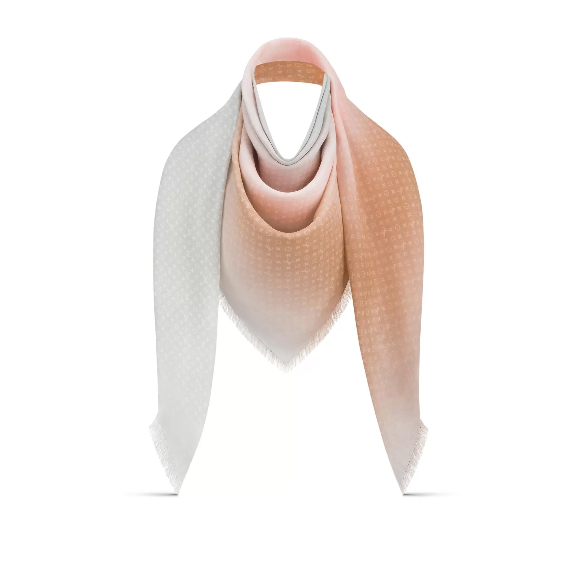 Cheap Louis Vuitton Monogram Sunrise Shawl Pink