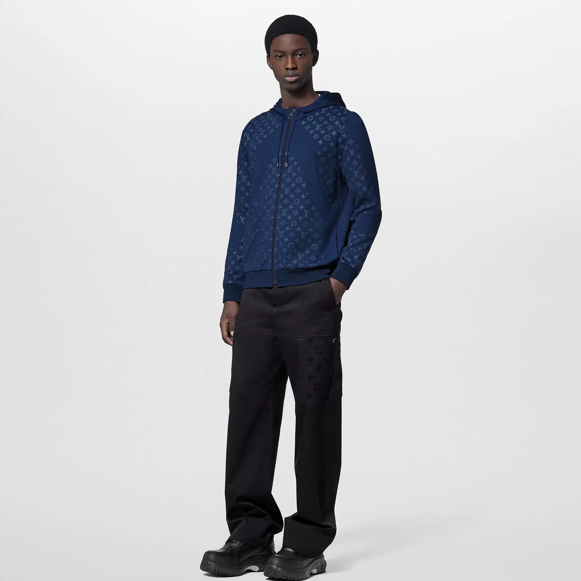 Cheap Louis Vuitton Monogram Technical Zip Through Hoodie