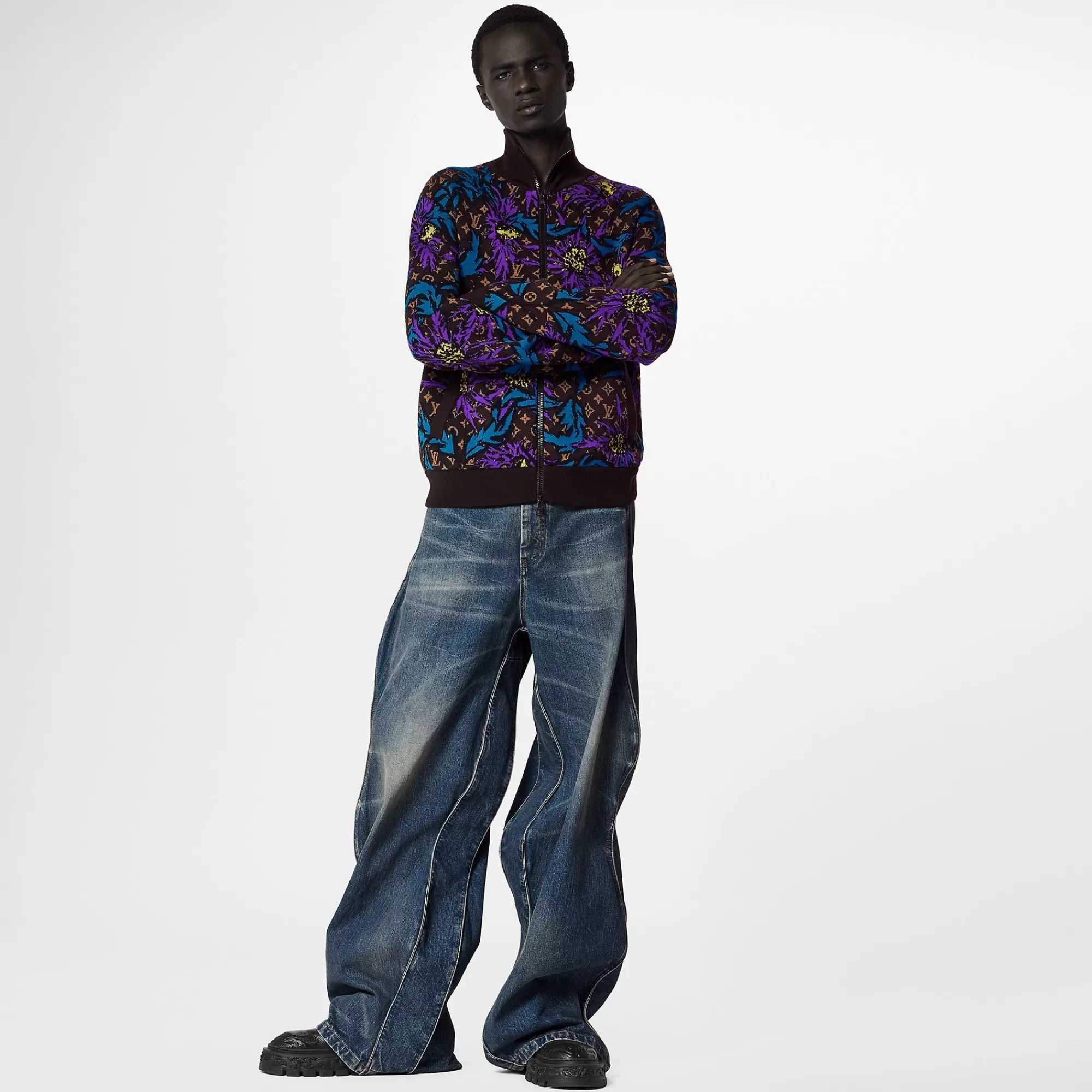 Outlet Louis Vuitton Monogram Thistle Zip-Through Jacket