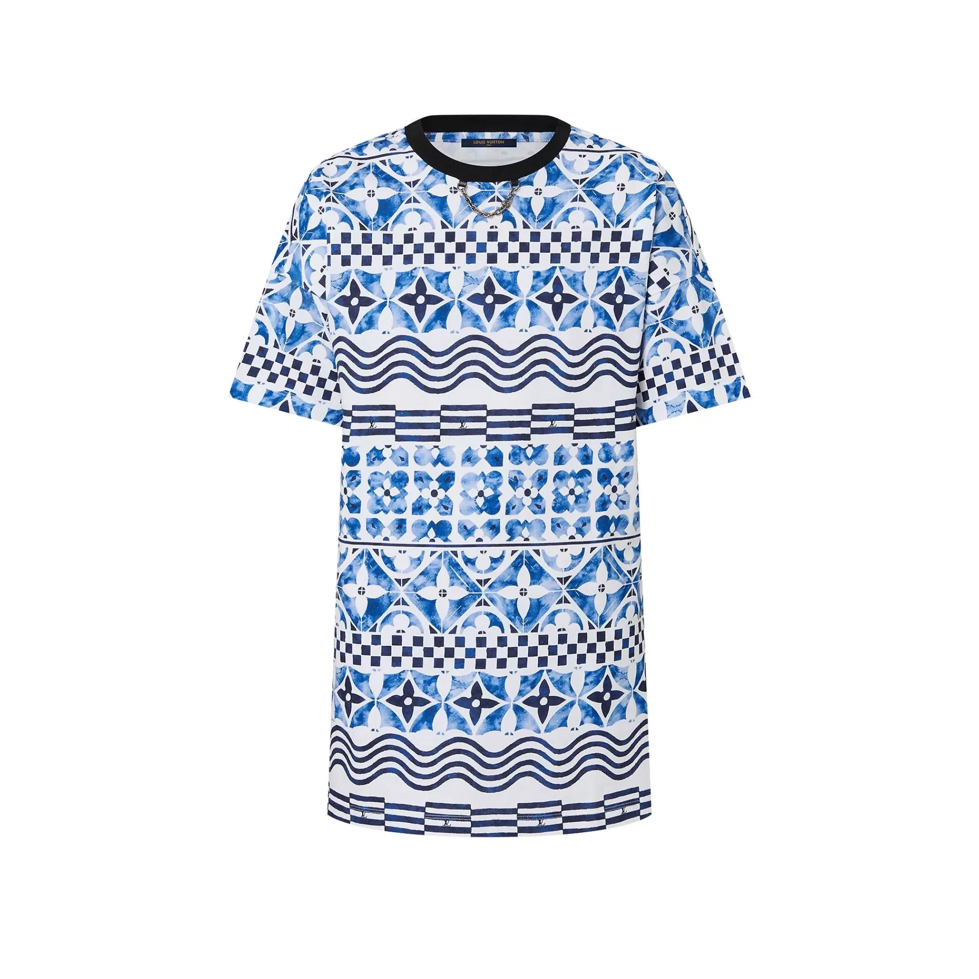 Hot Louis Vuitton Monogram Tile Print T-Shirt Dress