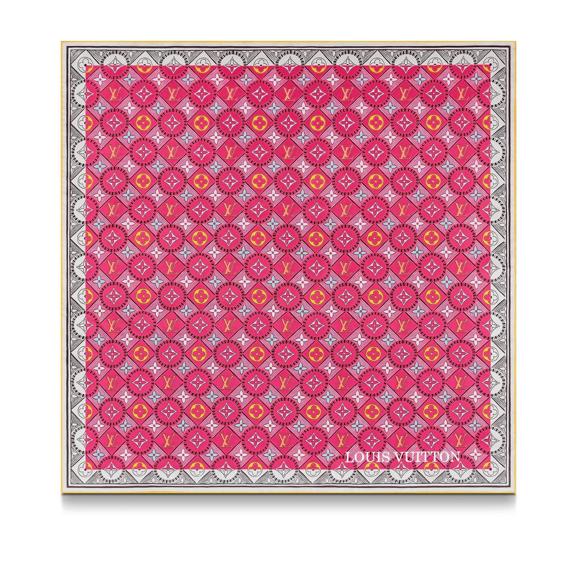 Online Louis Vuitton Monogram Tiles Square 70 Raspberry