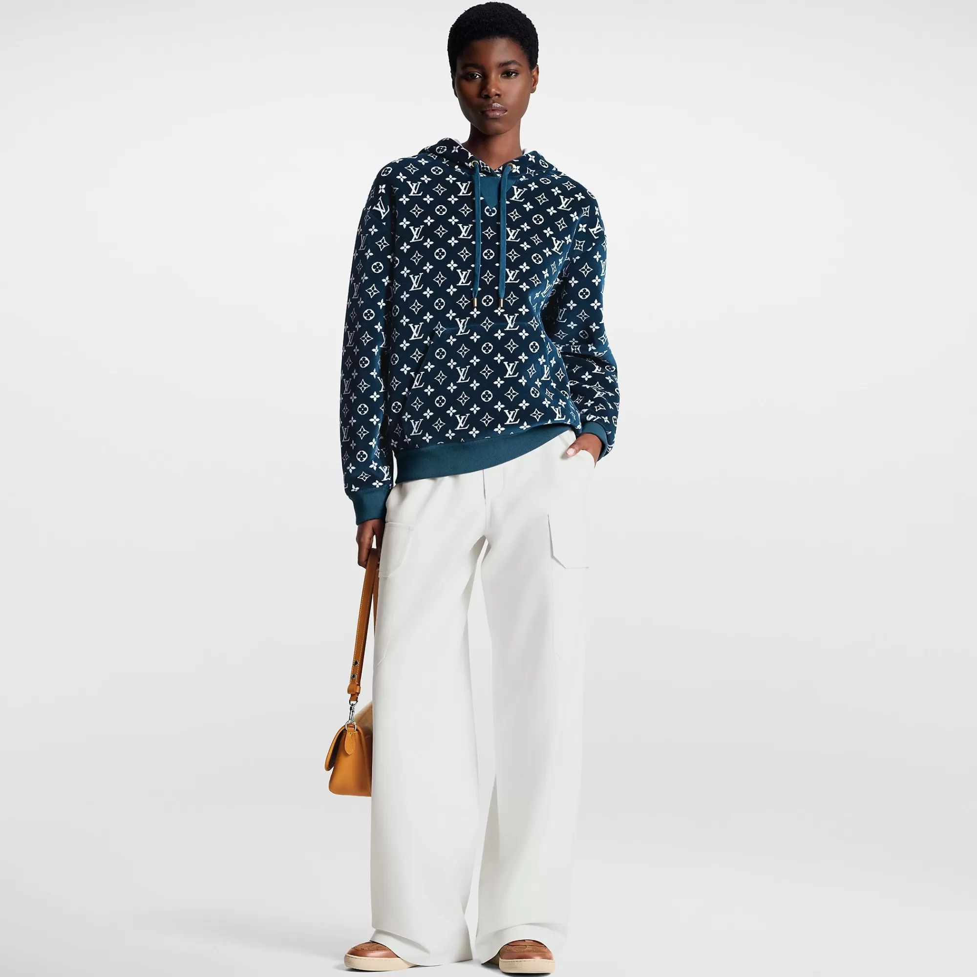 Shop Louis Vuitton Monogram Toweling Hoodie