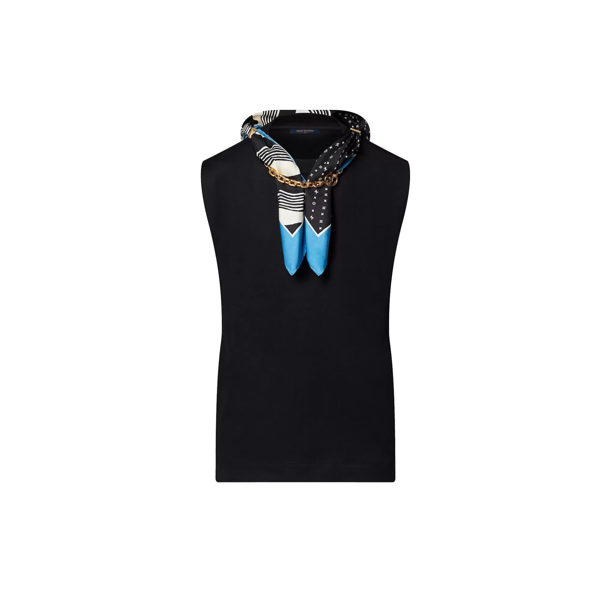 Best Sale Louis Vuitton Monogram Wave Scarf Sleeveless T-Shirt