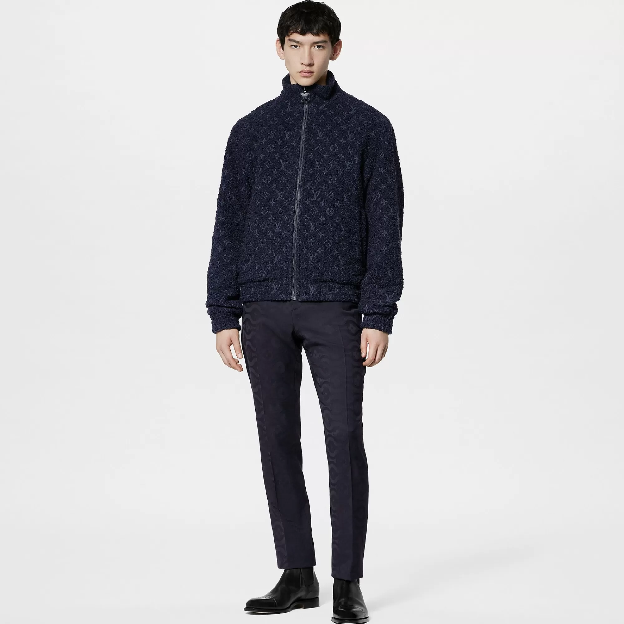 Discount Louis Vuitton Monogram Wool Bouclette Zipped Blouson