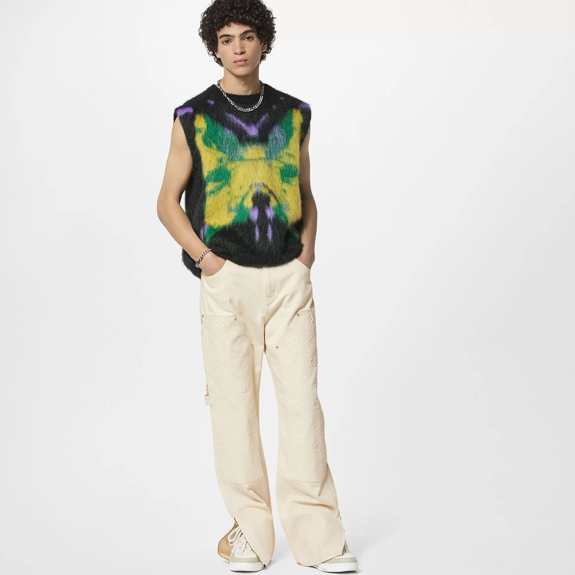 Best Sale Louis Vuitton Monogram Workwear Denim Carpenter Pants