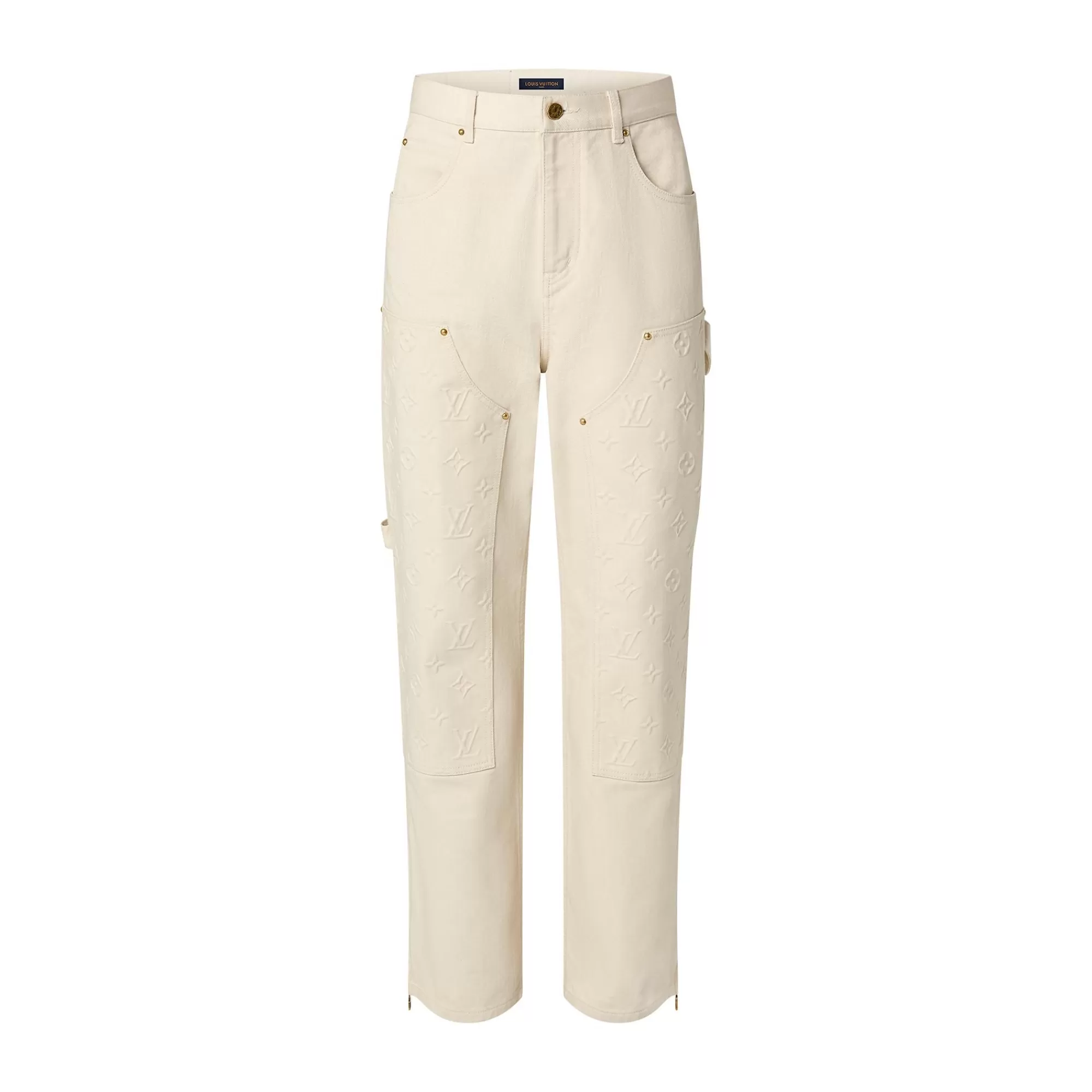 Best Sale Louis Vuitton Monogram Workwear Denim Carpenter Pants