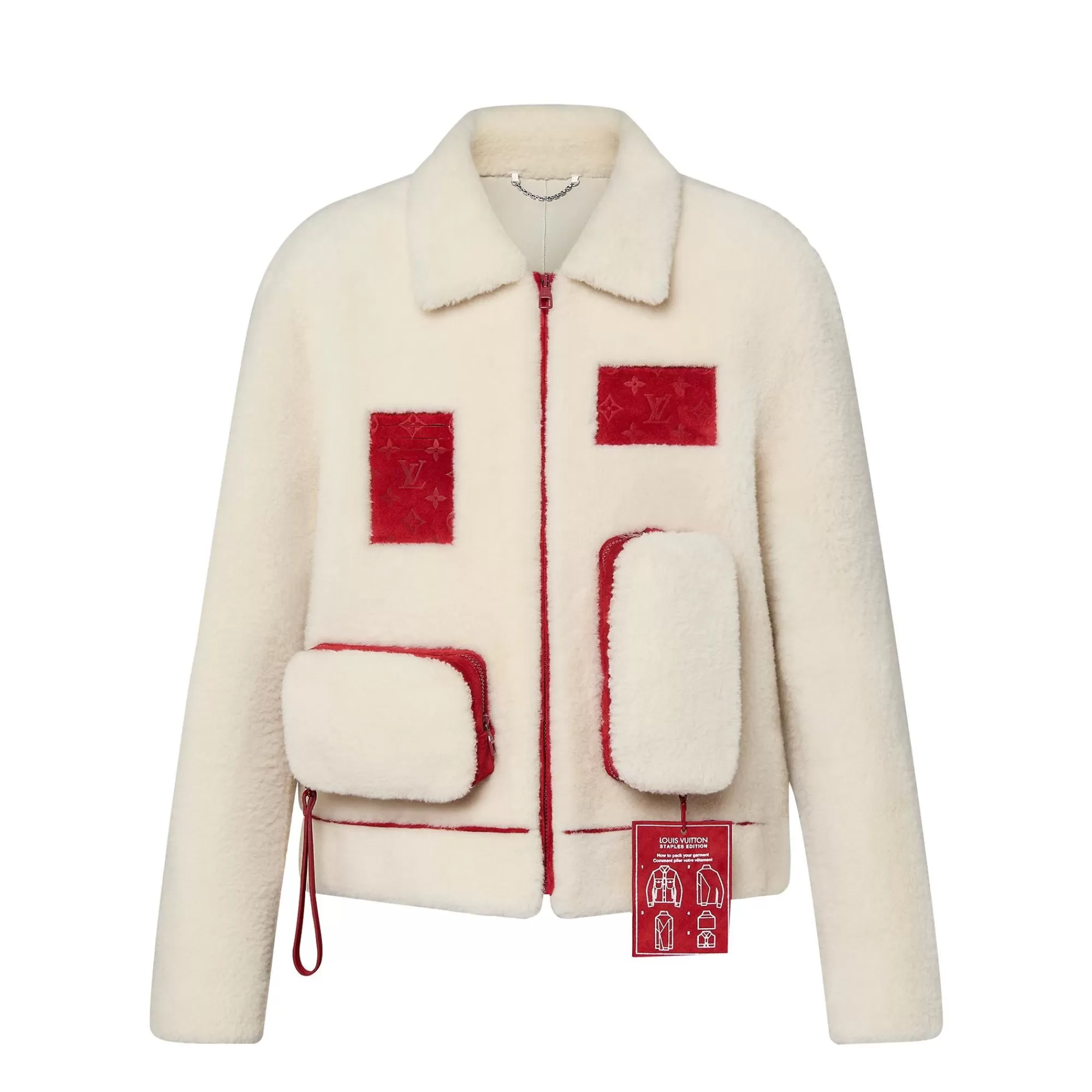 Fashion Louis Vuitton Multipocket Shearling Jacket