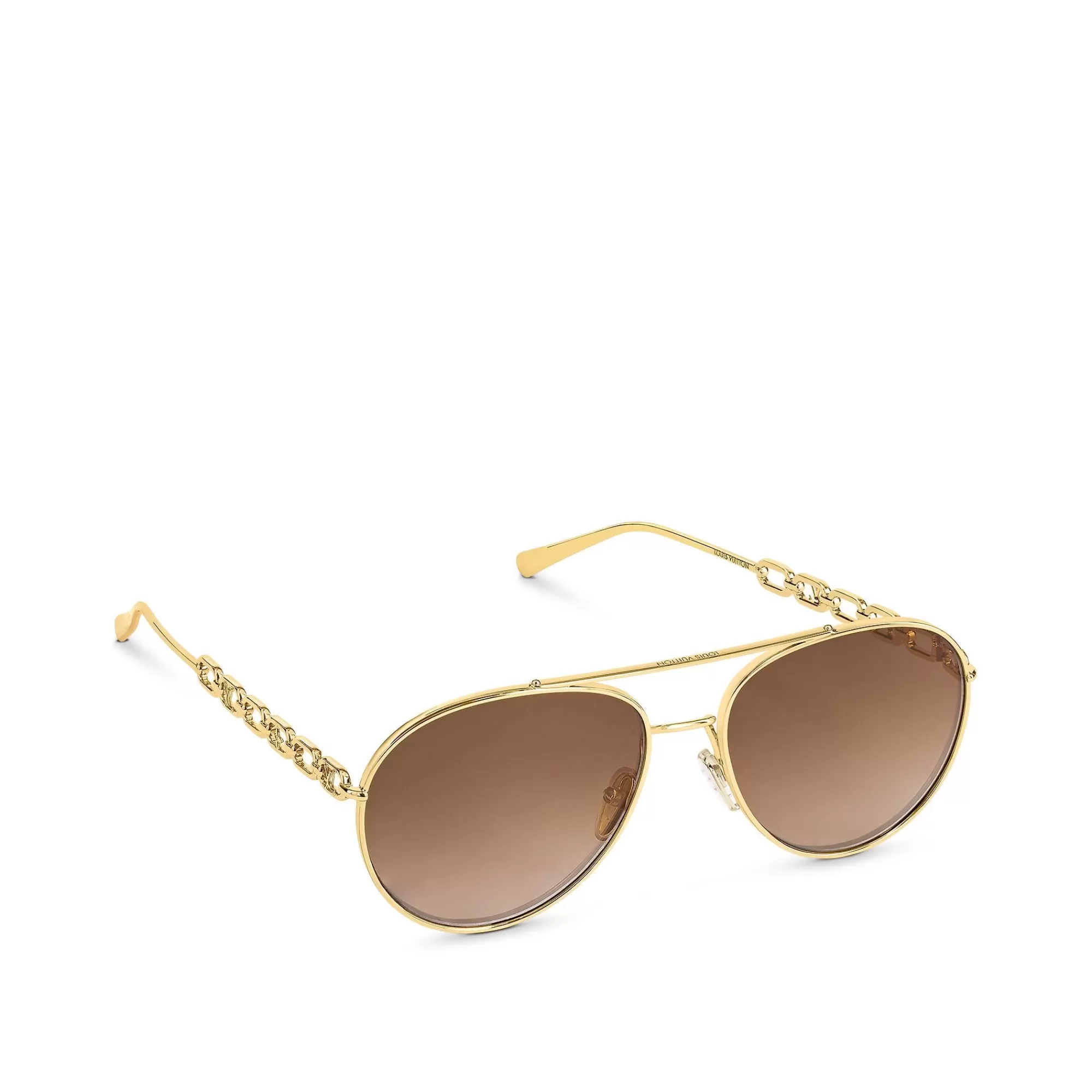 Clearance Louis Vuitton My Lv Chain Pilot Sunglasses