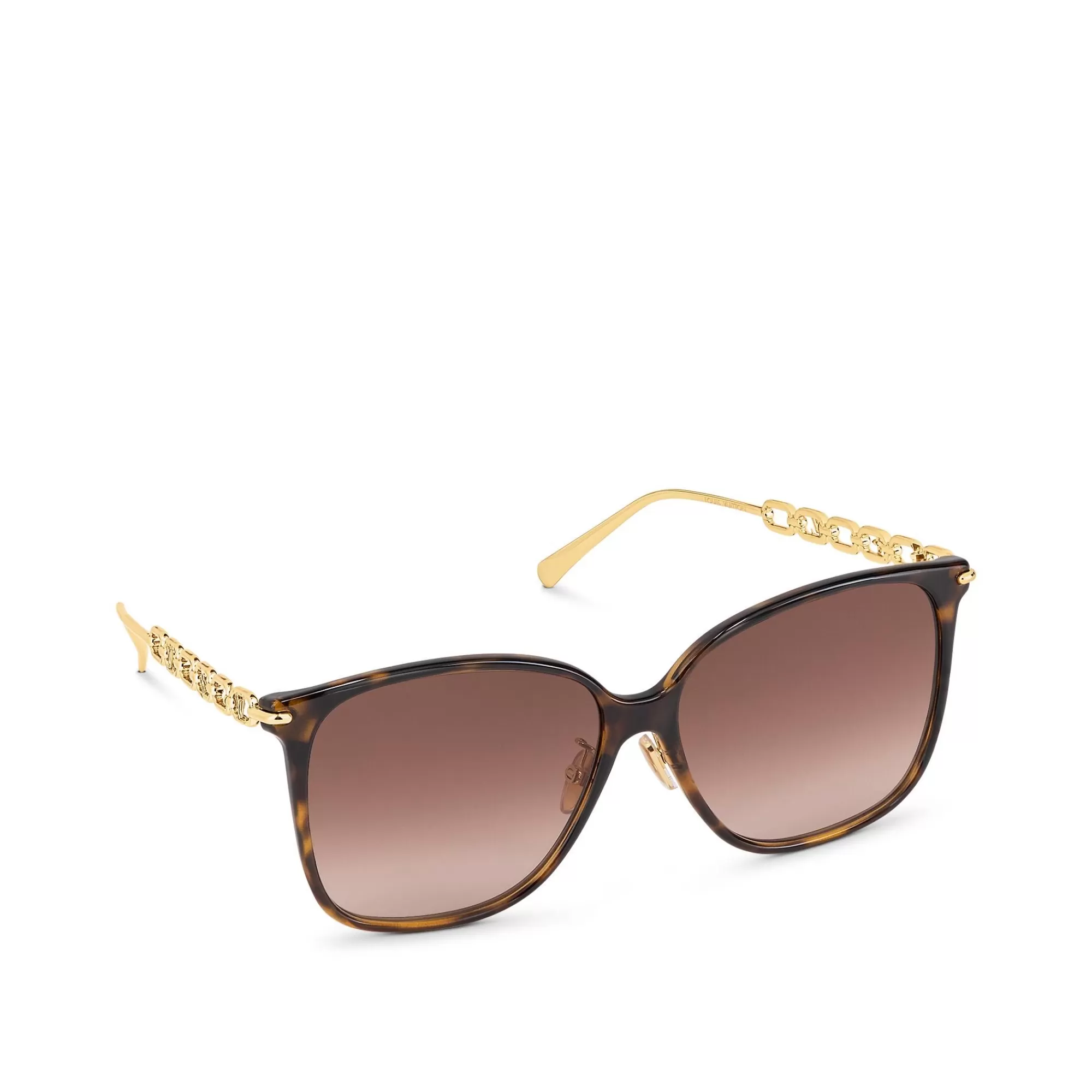 Outlet Louis Vuitton My Lv Chain Two Classique Square Sunglasses Havana
