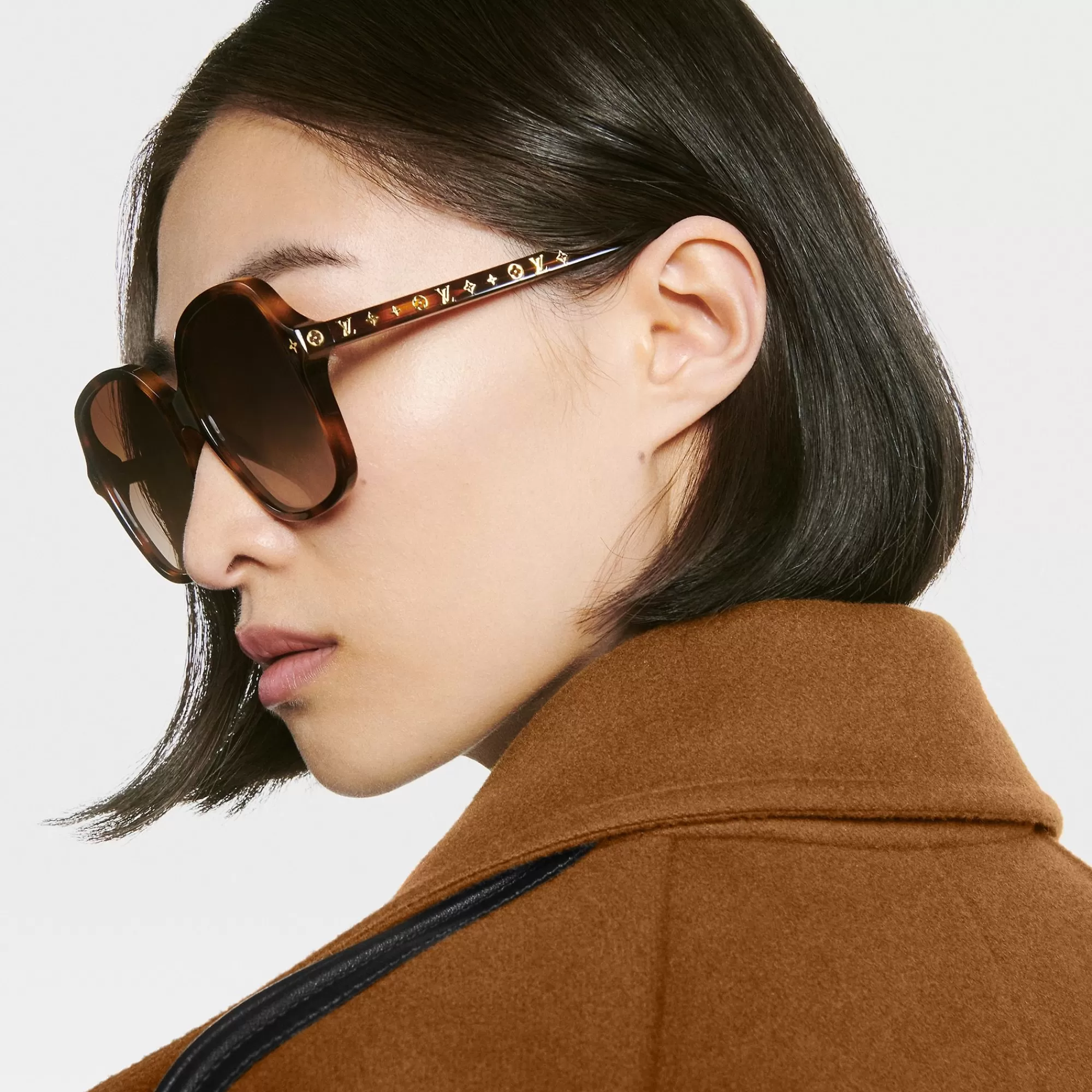 Clearance Louis Vuitton My Monogram Light Square Sunglasses Dark Tortoise