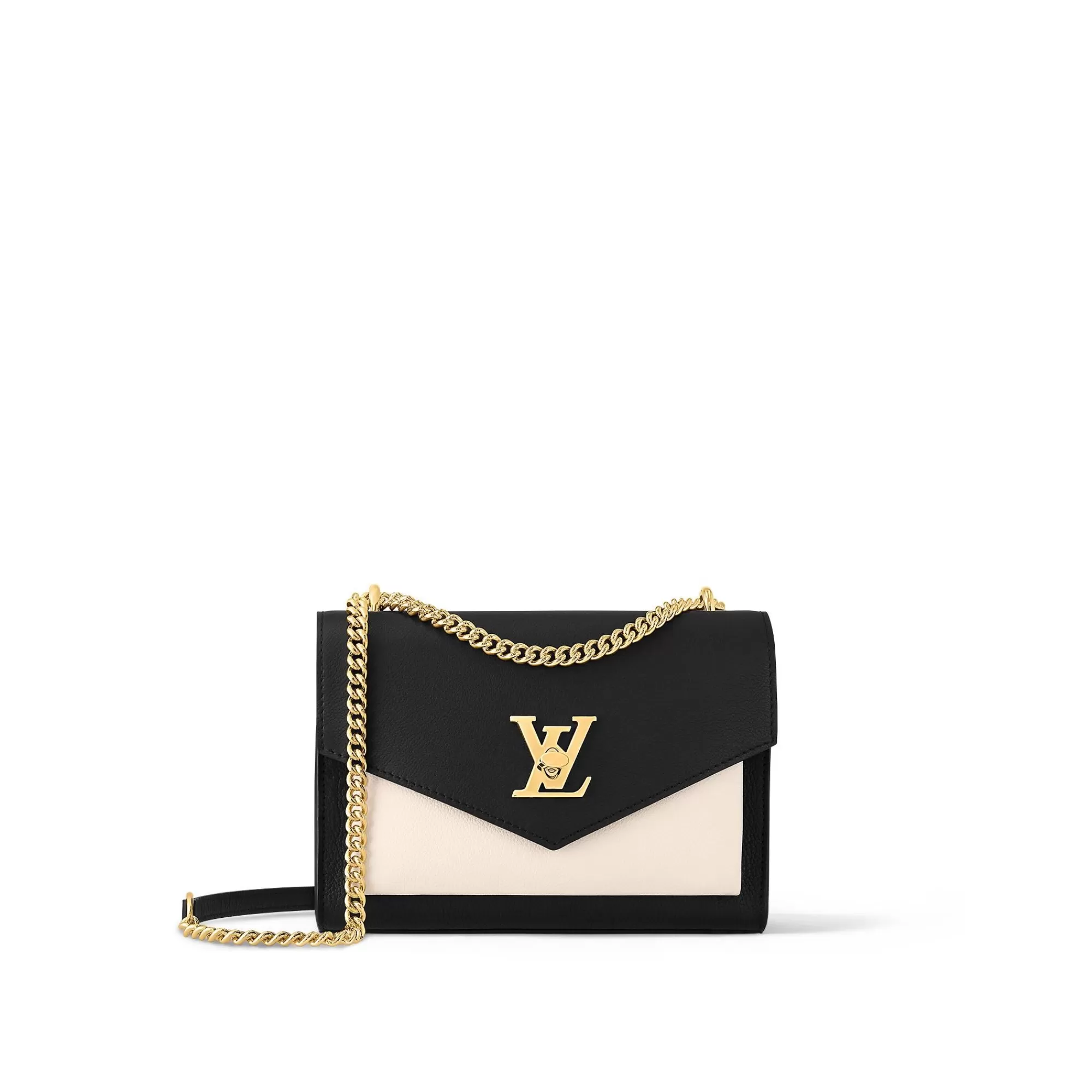 Clearance Louis Vuitton Mylockme Chain Bag Cream/Black