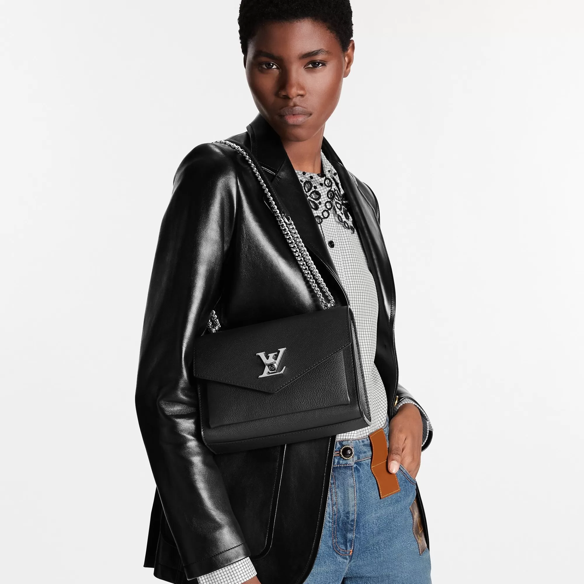 Sale Louis Vuitton Mylockme Chain Bag Black