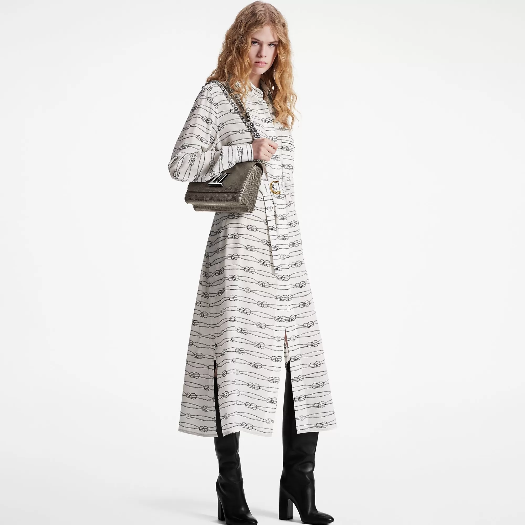 Cheap Louis Vuitton Nautical Knots Long Shirt Dress