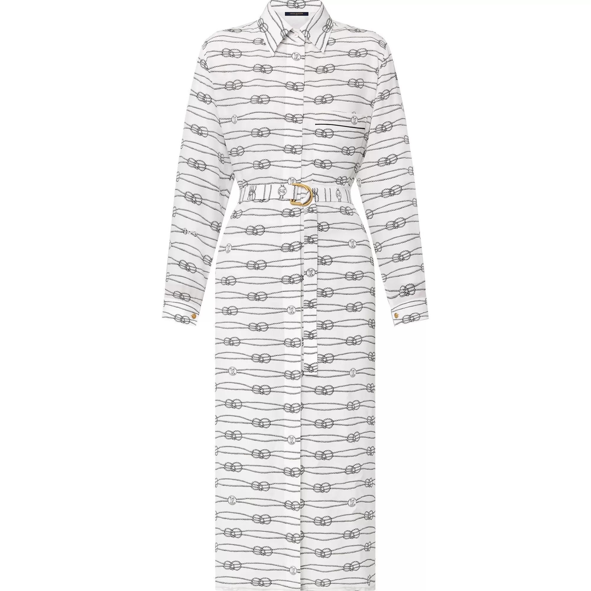 Cheap Louis Vuitton Nautical Knots Long Shirt Dress