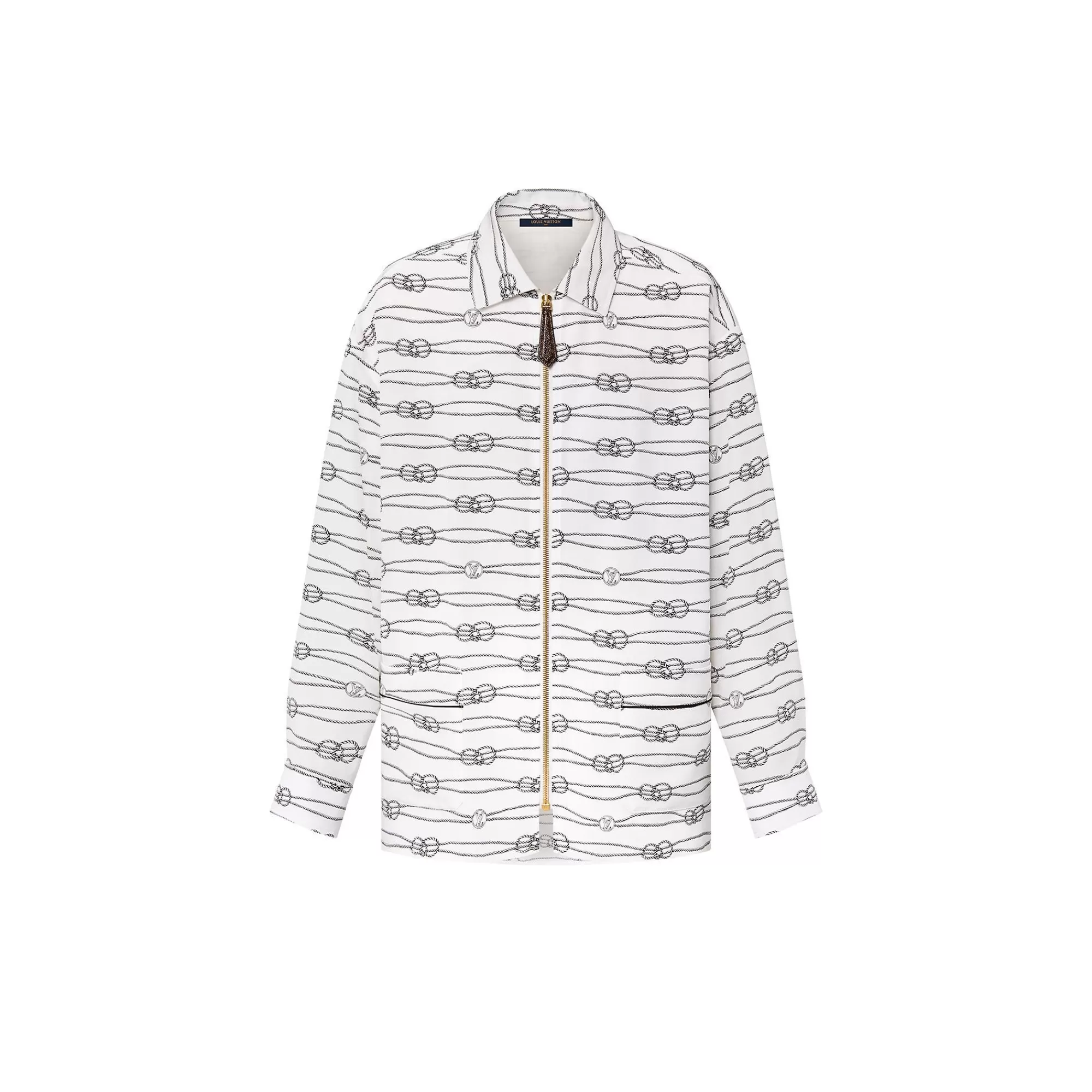 Store Louis Vuitton Nautical Knots Zip-Up Pajama Shirt